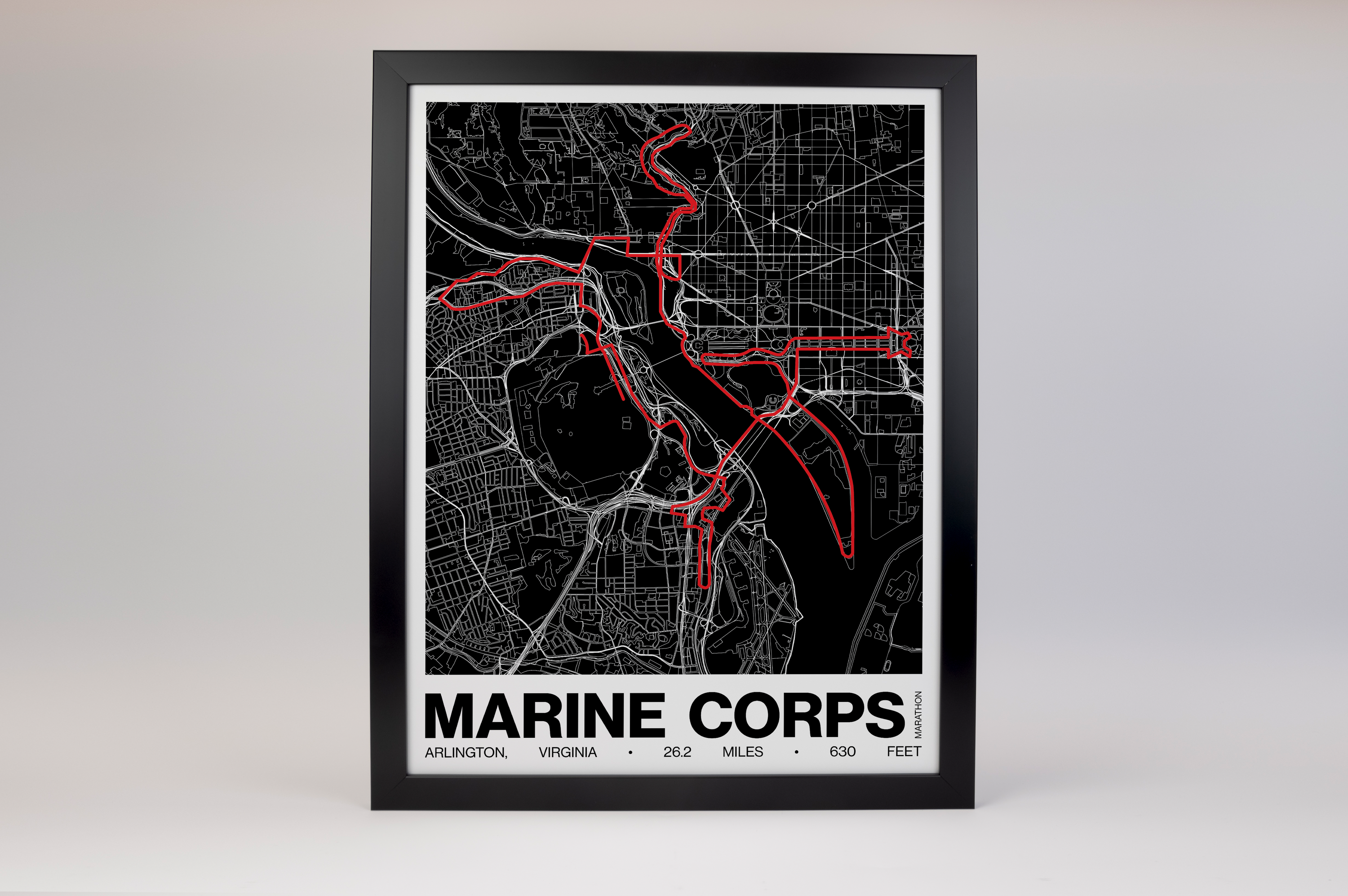 Marine Corps Marathon Poster - Grid Style
