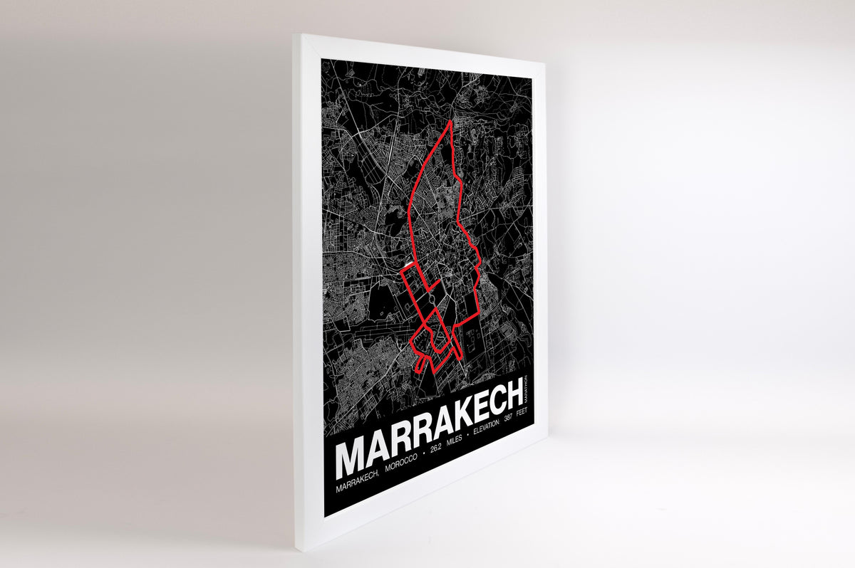 Marrakech Marathon Poster - Grid Style