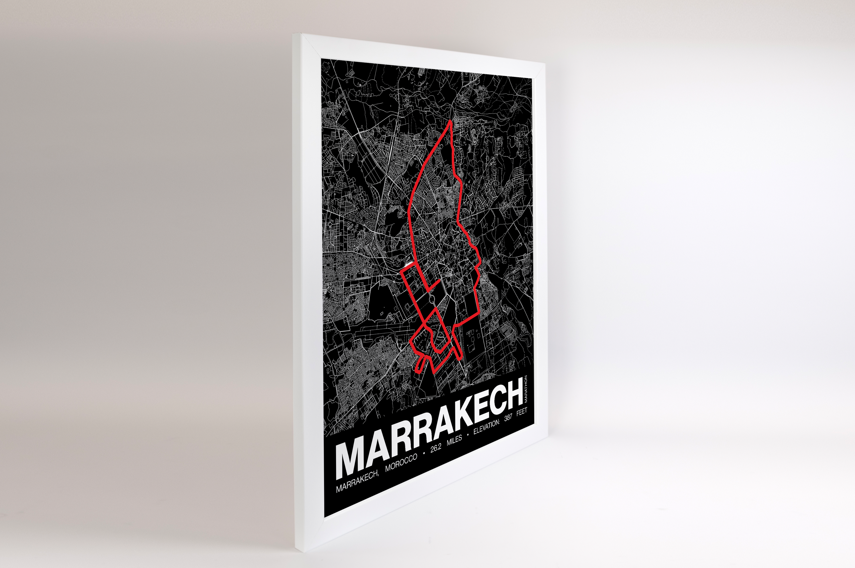 Marrakech Marathon Poster - Grid Style