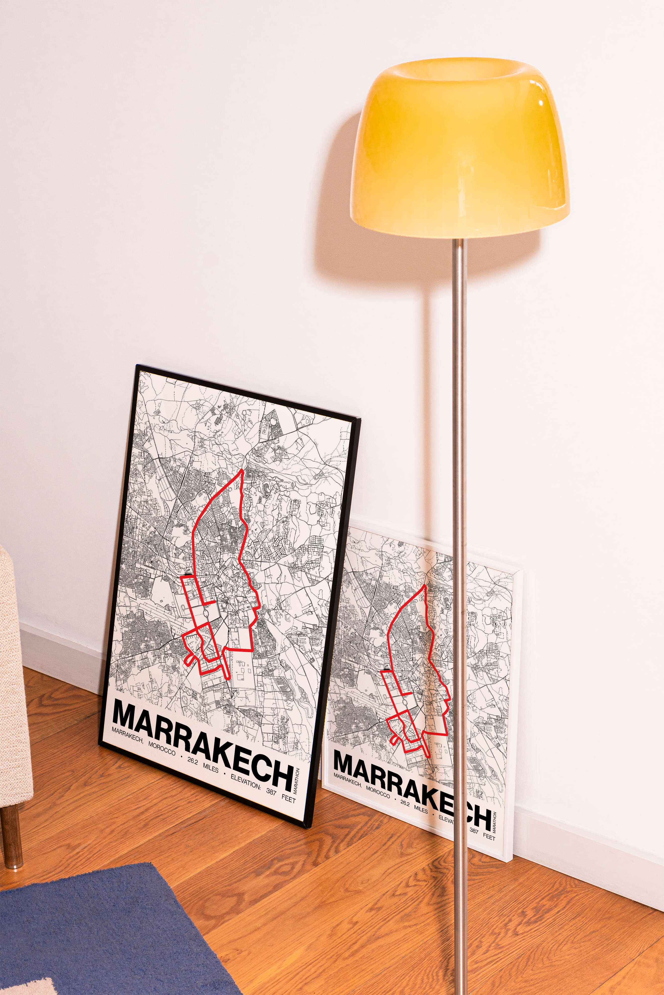 Marrakech Marathon Poster - Grid Style