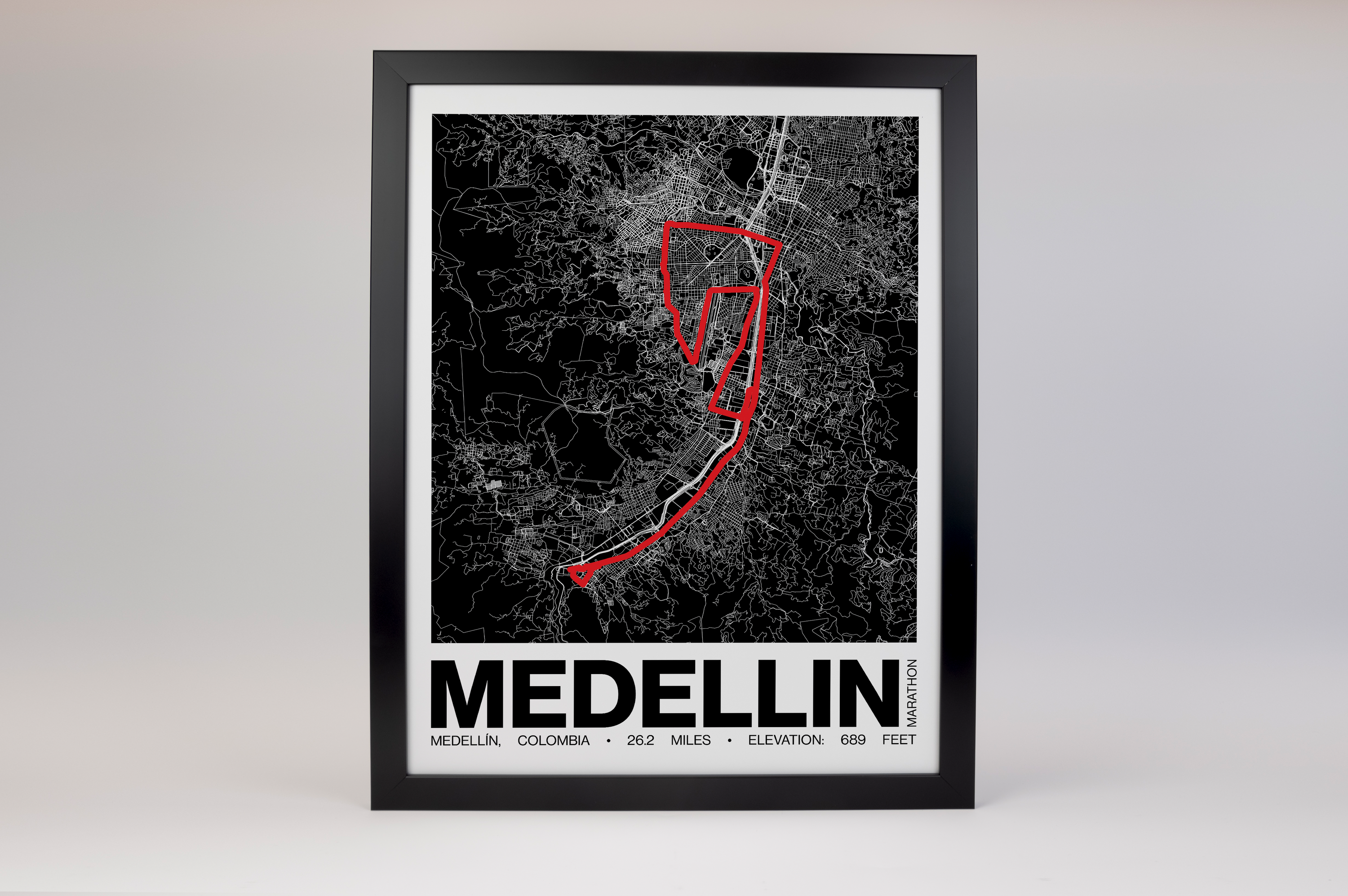 Medellin Marathon Poster - Grid Style
