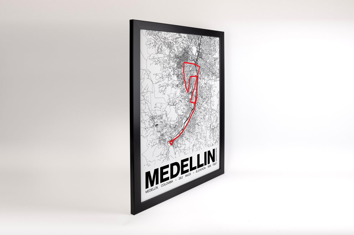 Medellin Marathon Poster - Grid Style