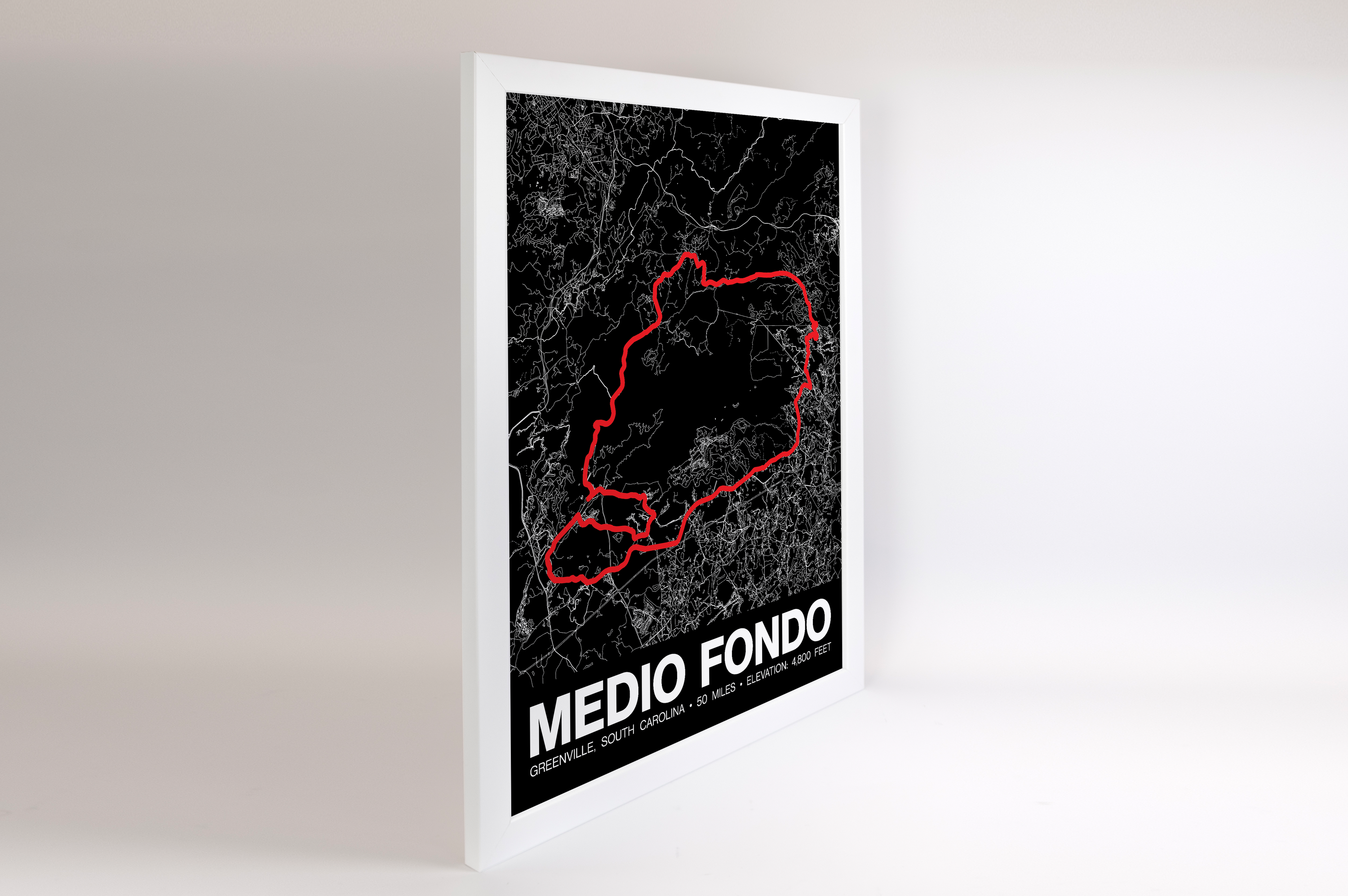 Hincapie Greenville Medio Fondo Poster - Grid Style