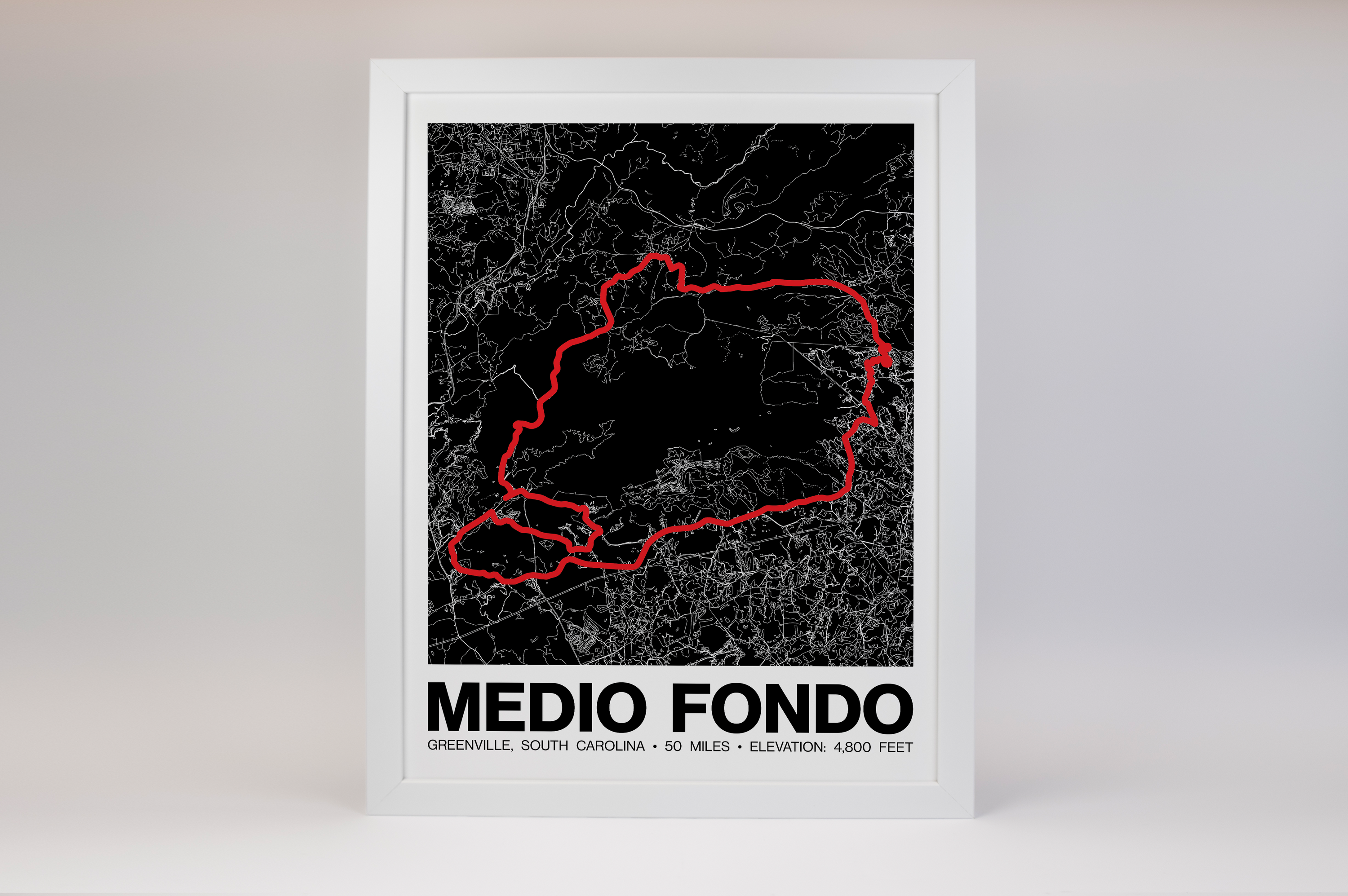 Hincapie Greenville Medio Fondo Poster - Grid Style