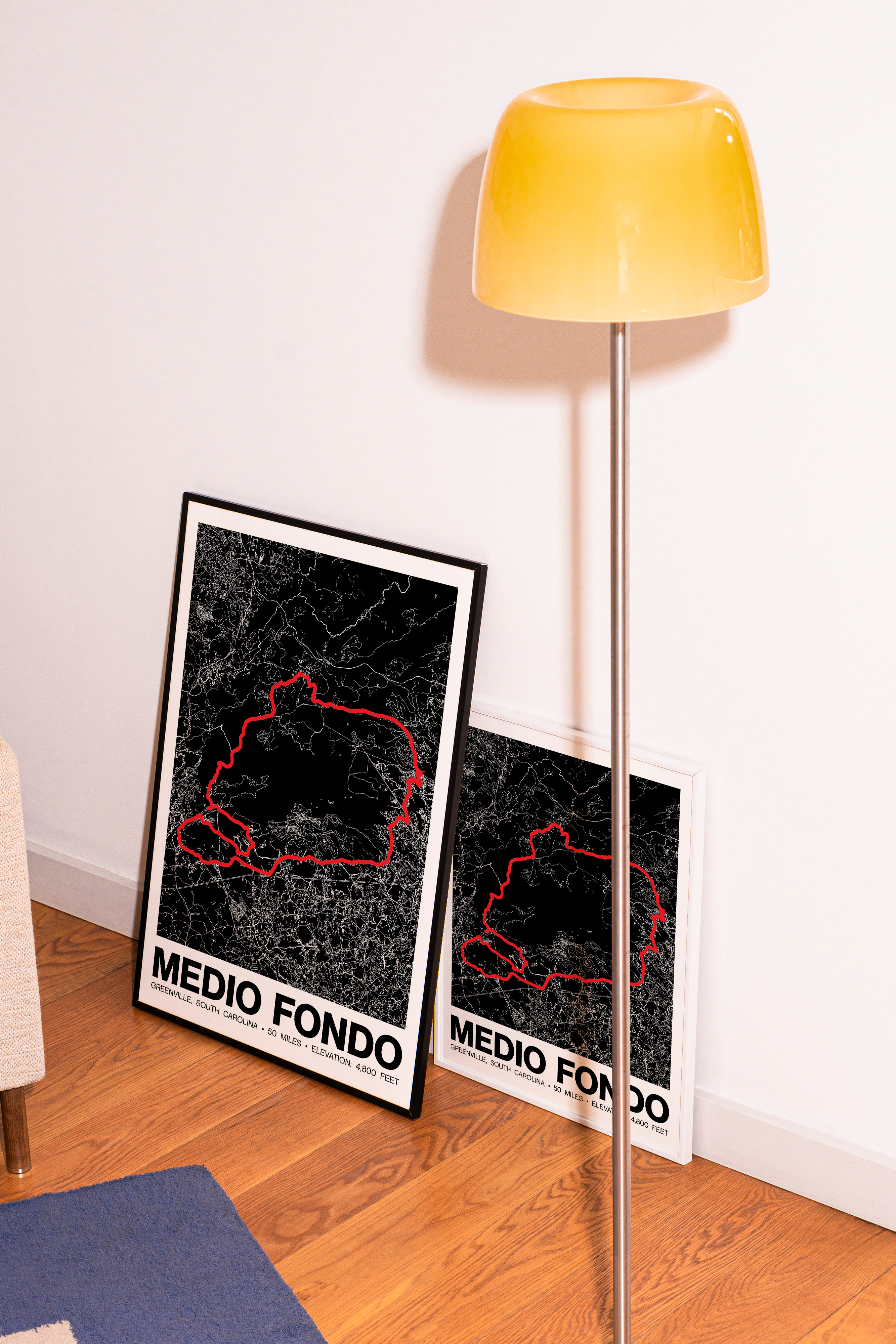 Hincapie Greenville Medio Fondo Poster - Grid Style