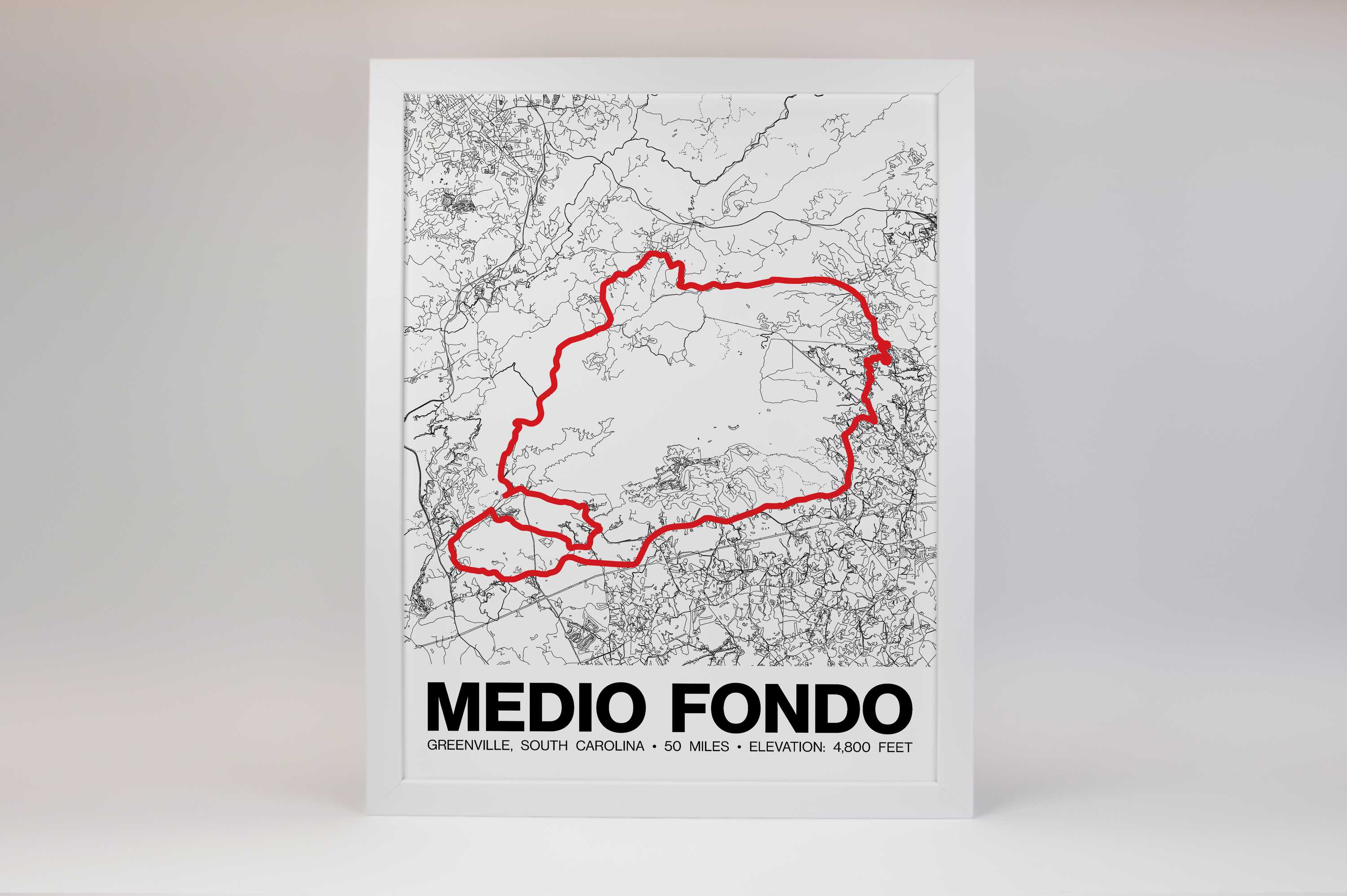 Hincapie Greenville Medio Fondo Poster - Grid Style