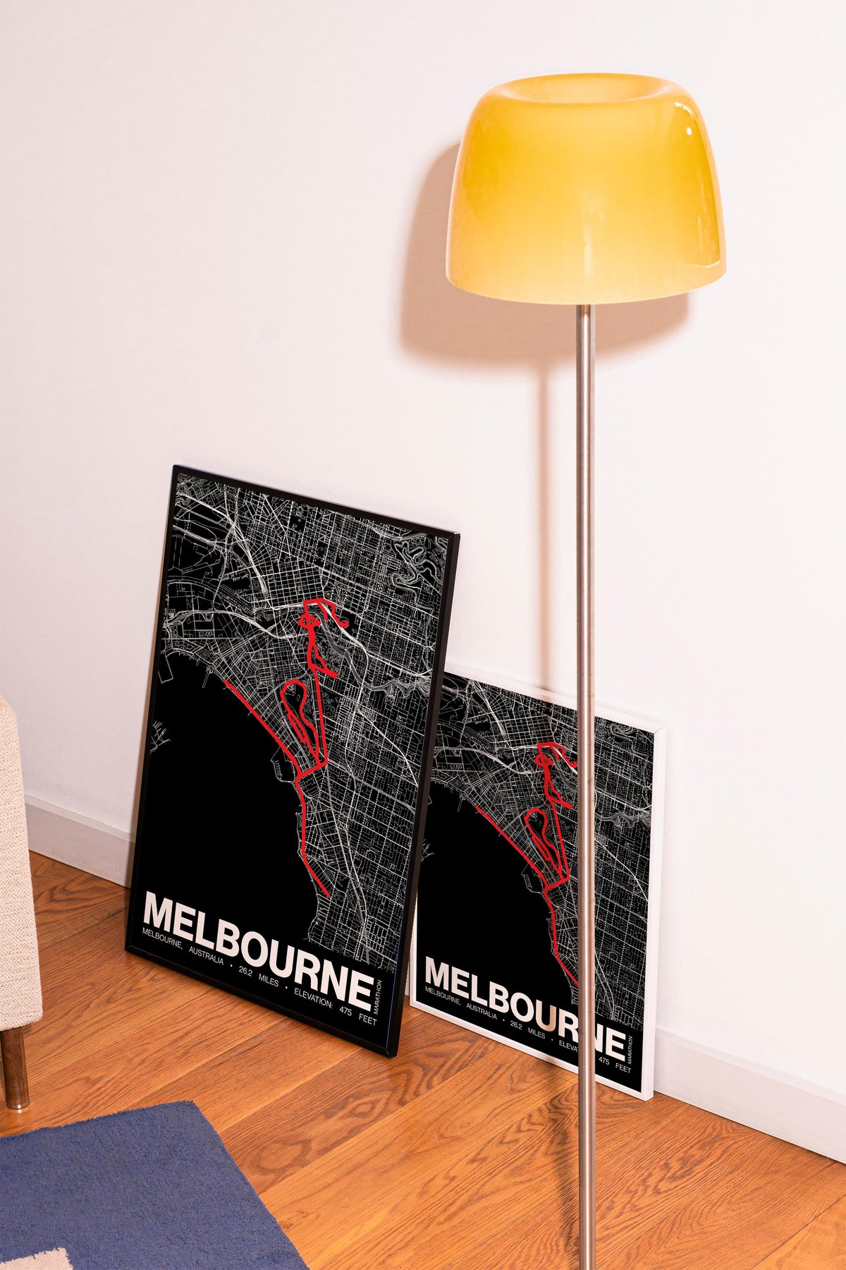 Melbourne Marathon Poster - Grid Style
