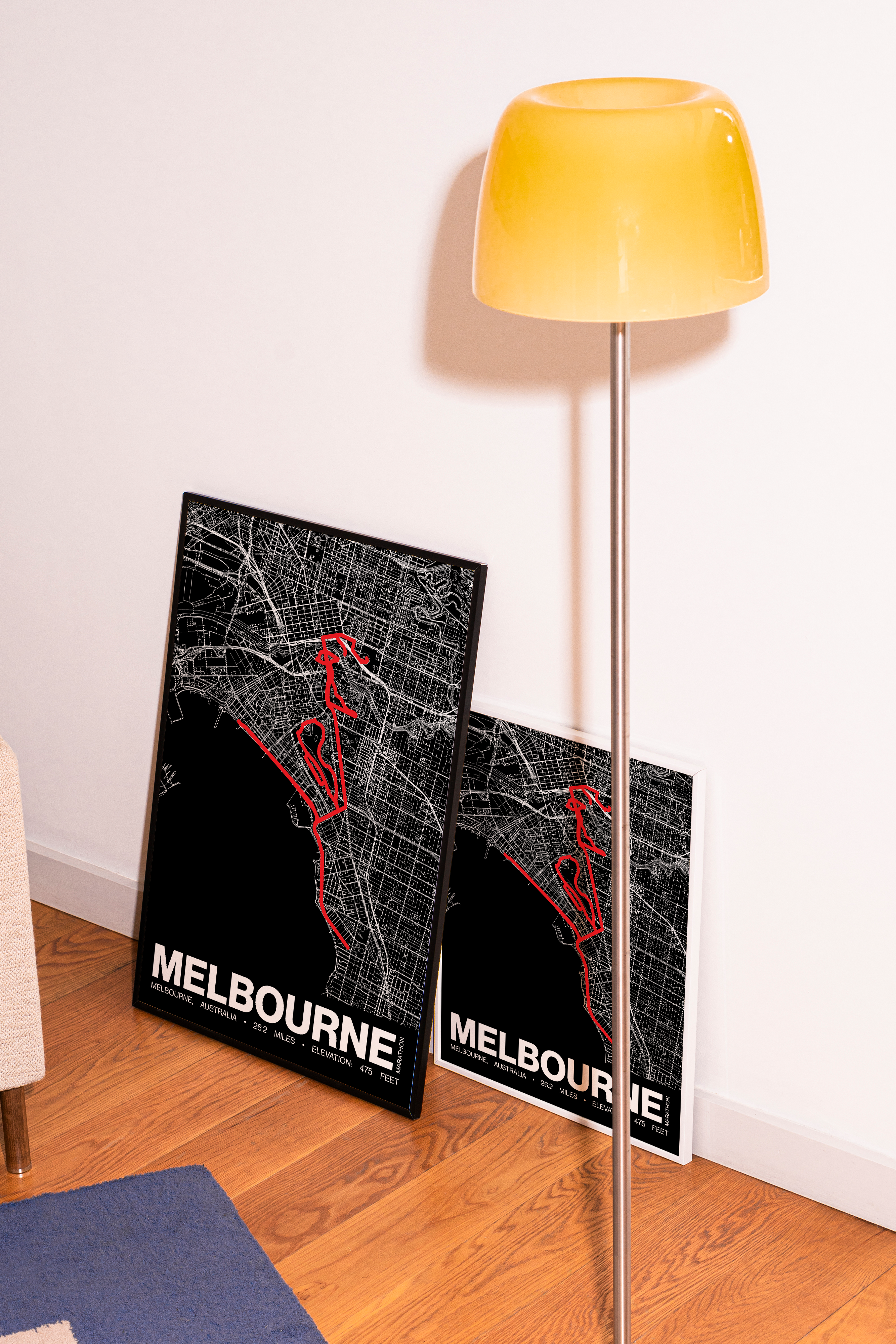 Melbourne Marathon Poster - Grid Style