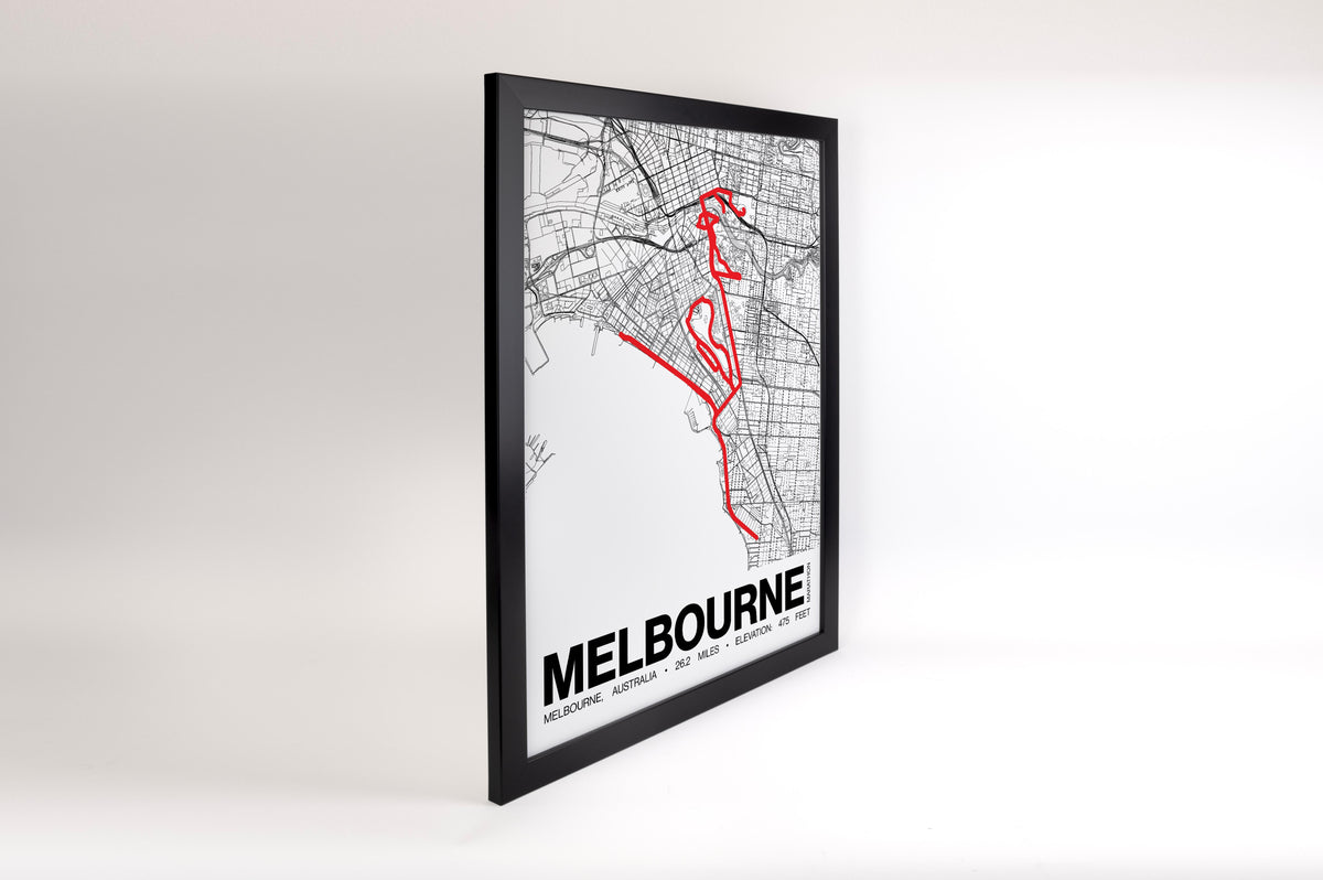 Melbourne Marathon Poster - Grid Style