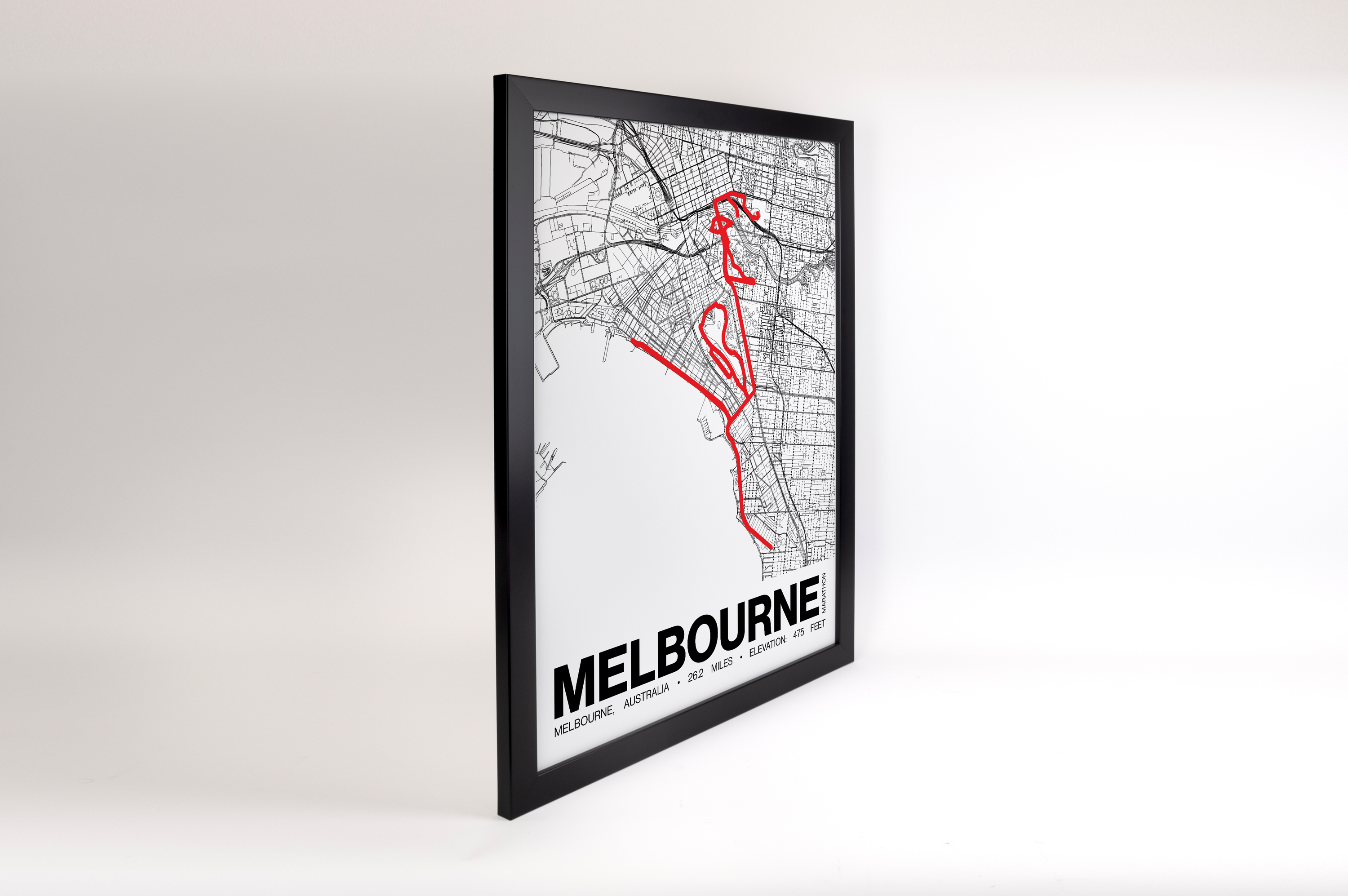 Melbourne Marathon Poster - Grid Style