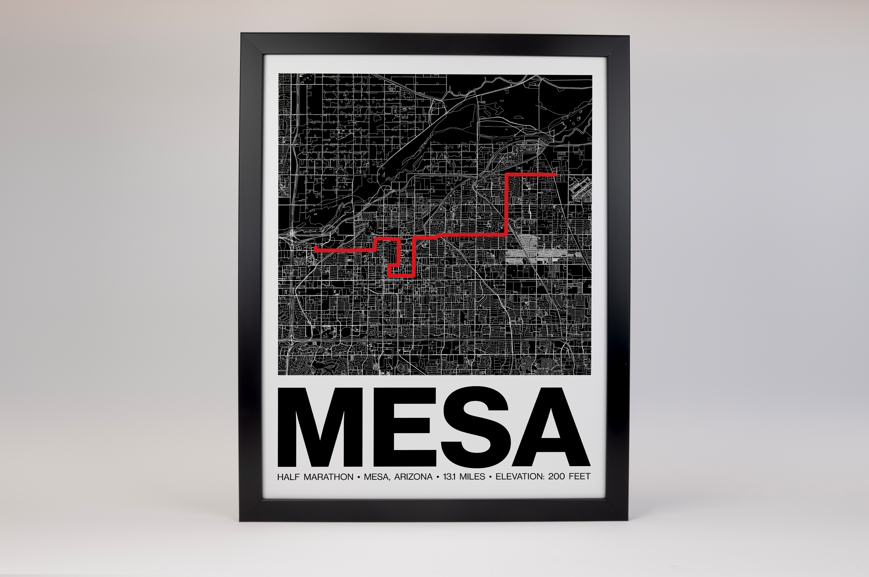 Mesa Half Marathon Poster - Grid Style