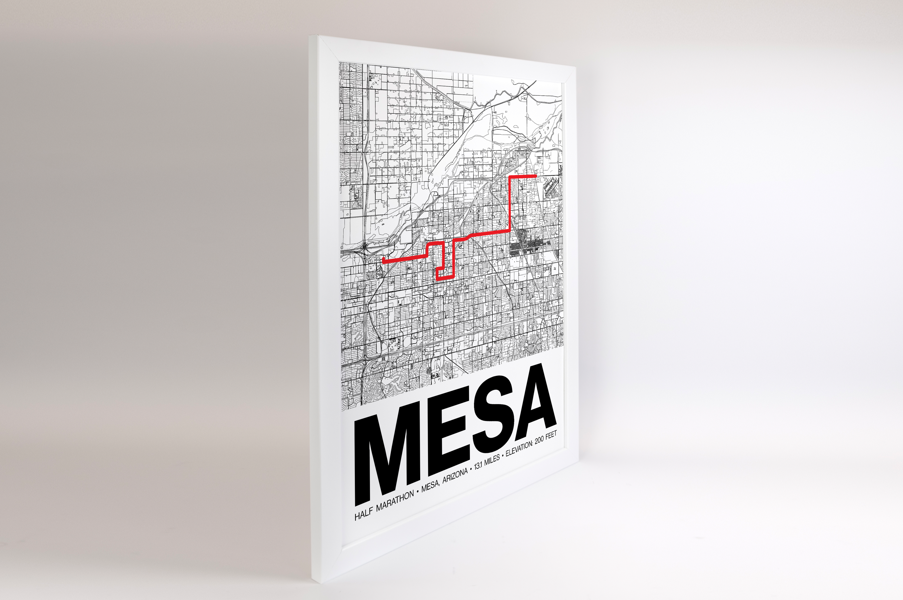 Mesa Half Marathon Poster - Grid Style