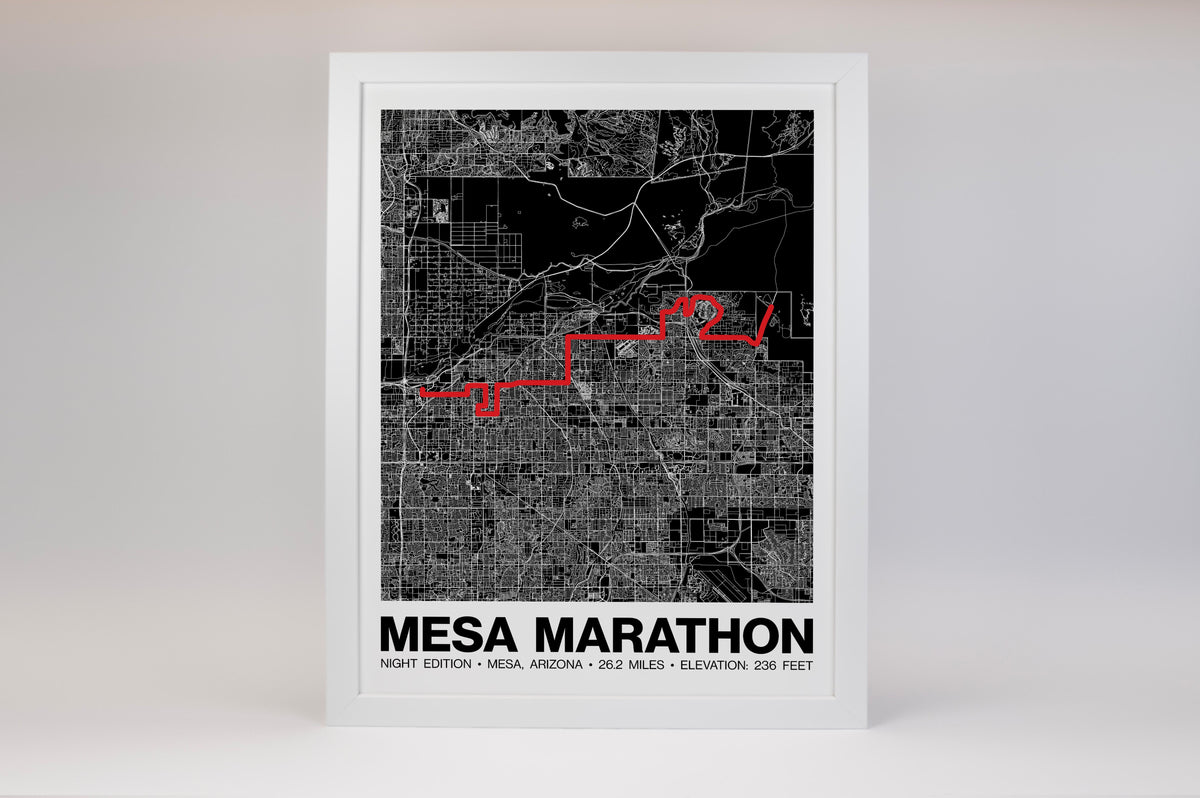 Mesa Marathon Poster - Grid Style