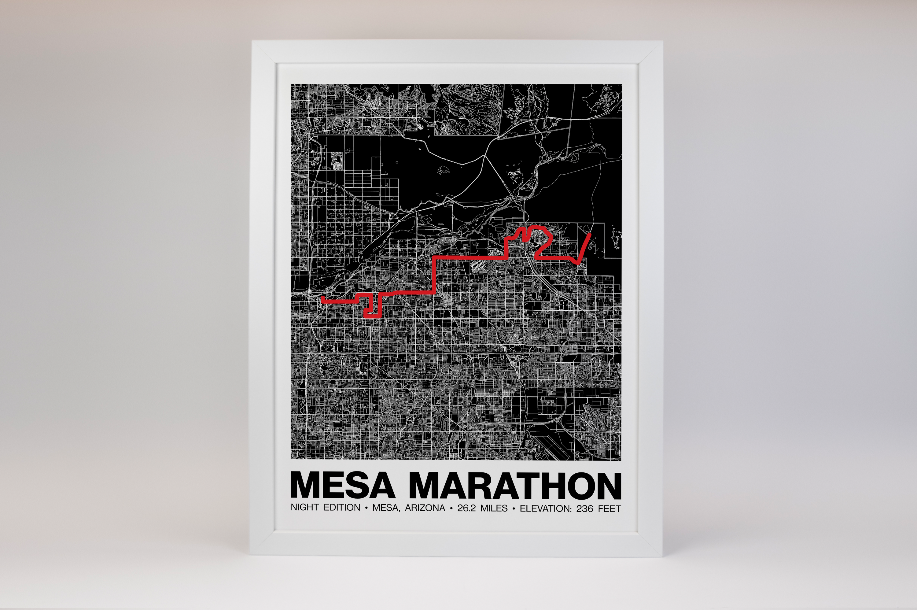 Mesa Marathon Poster - Grid Style