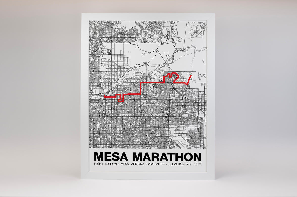 Mesa Marathon Poster - Grid Style