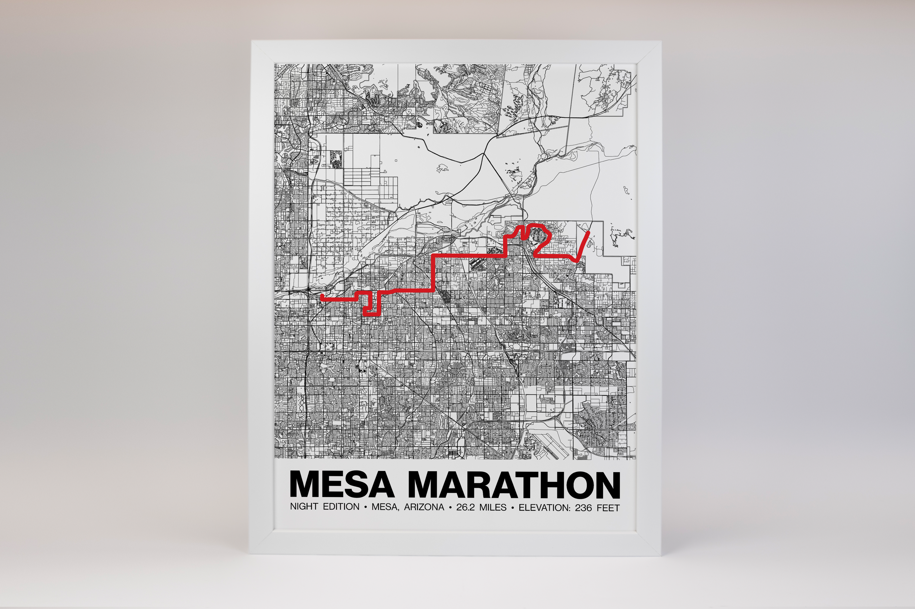 Mesa Marathon Poster - Grid Style
