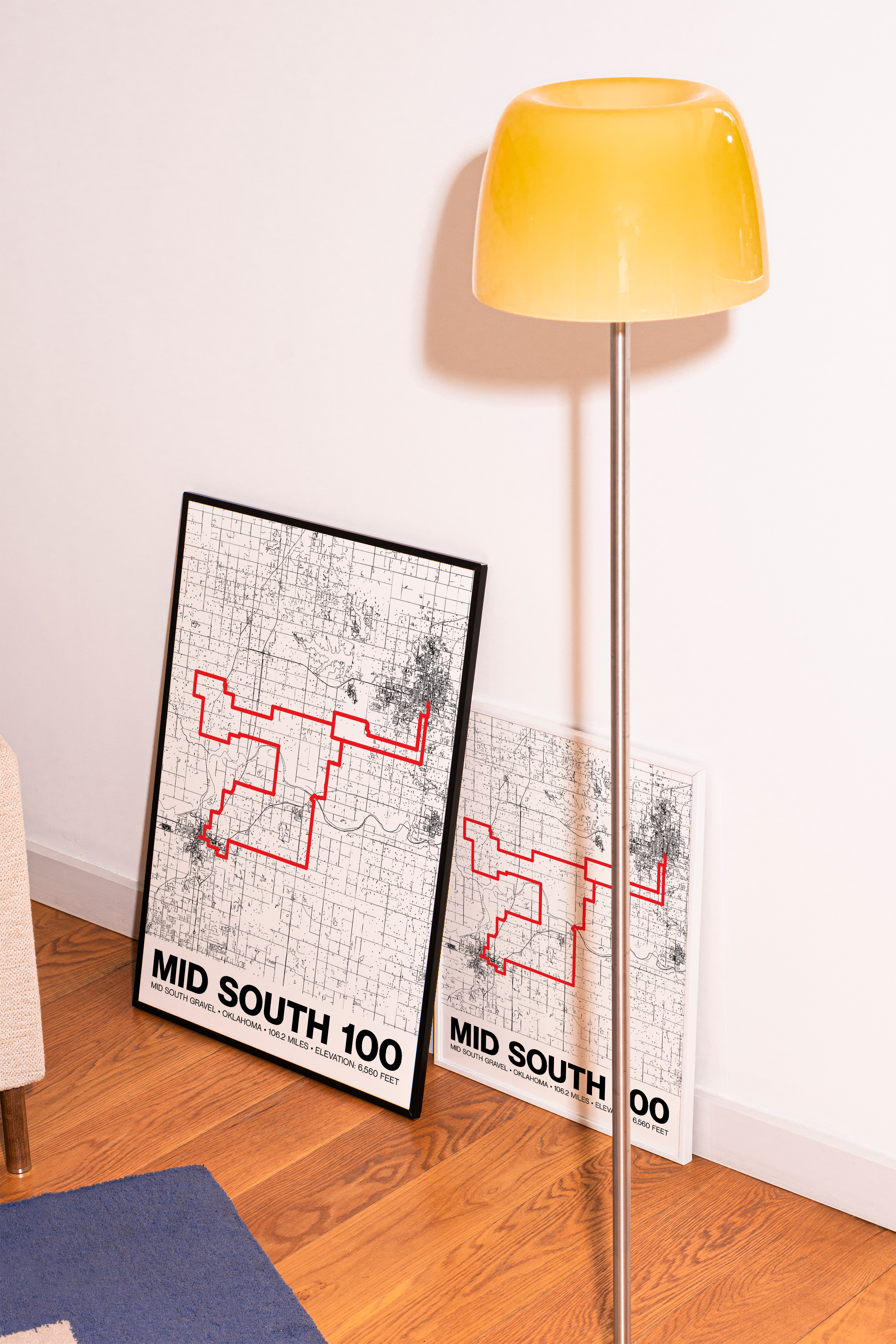 Mid South Gravel 100 Miles Poster - Grid Style