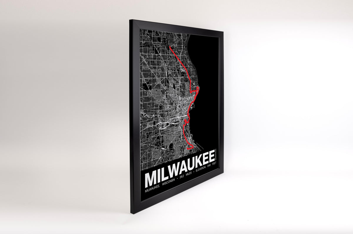 Milwaukee Marathon Poster - Grid Style