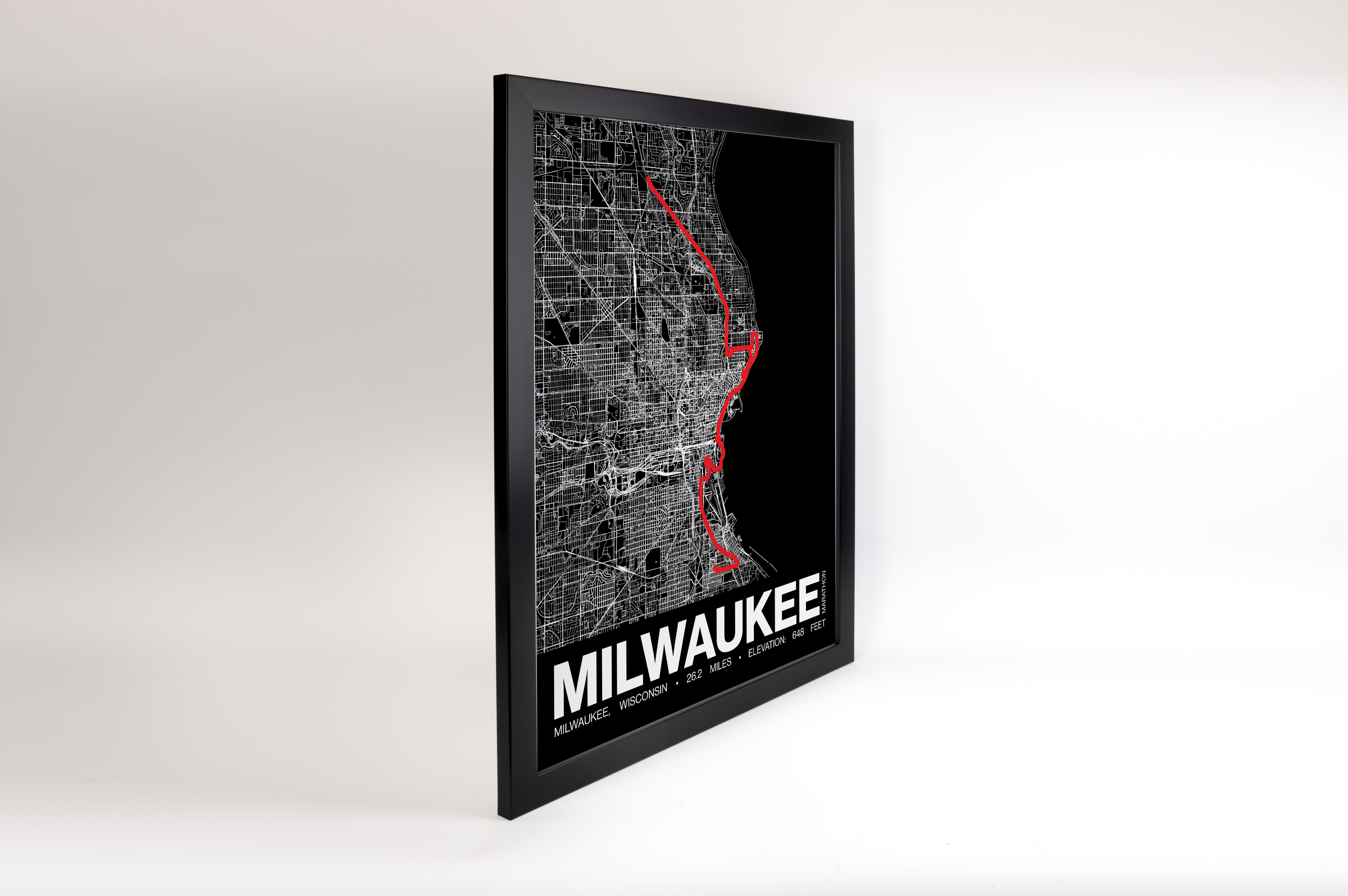 Milwaukee Marathon Poster - Grid Style