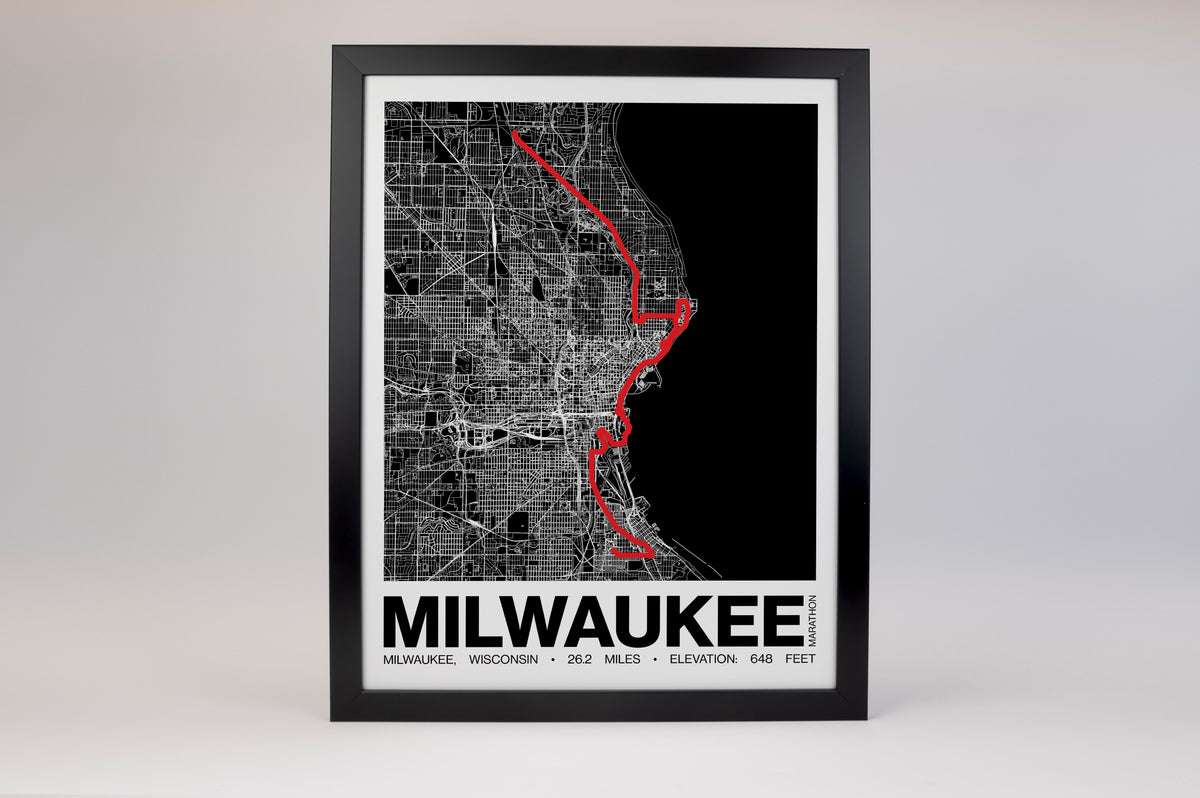Milwaukee Marathon Poster - Grid Style