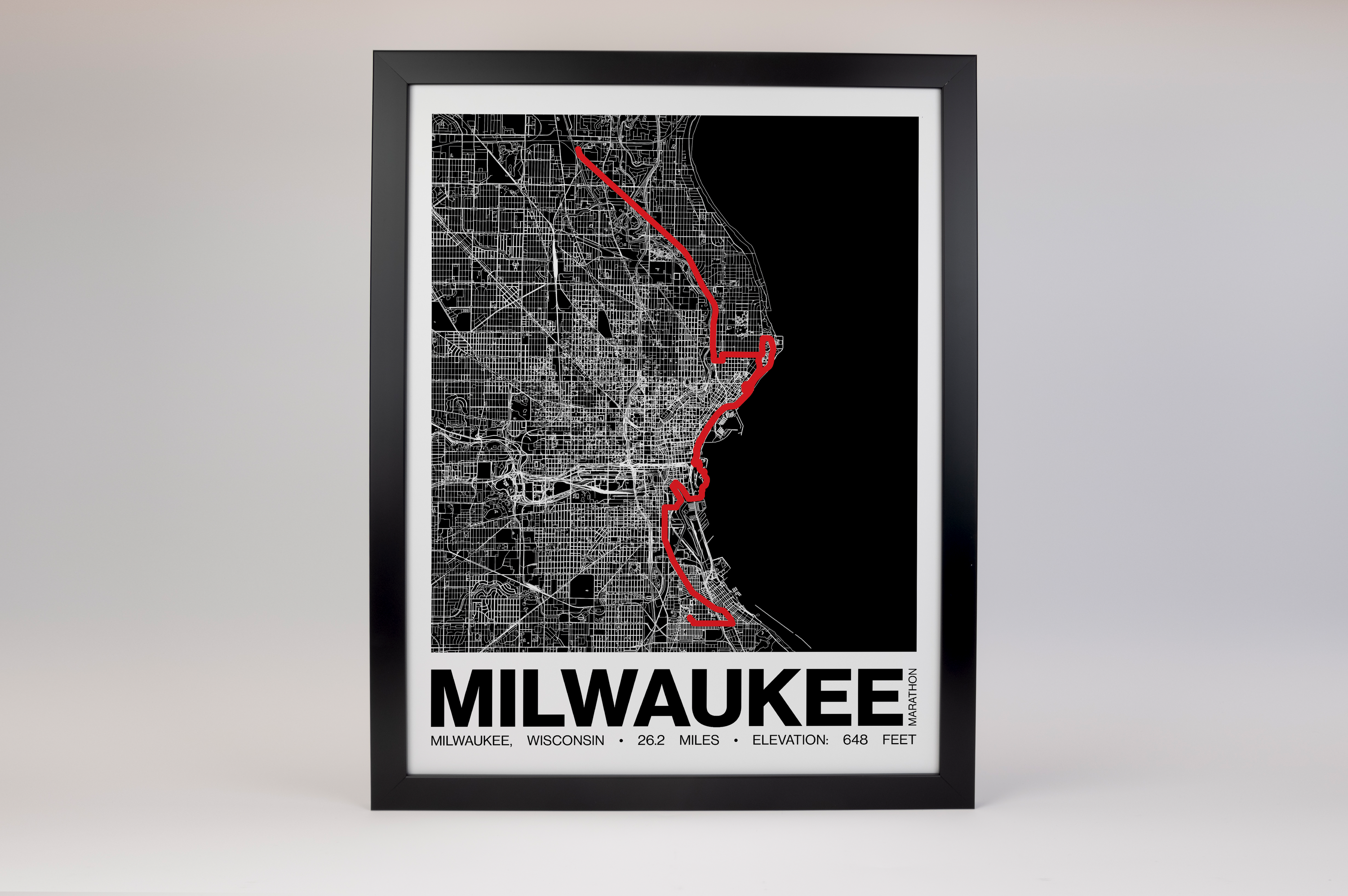 Milwaukee Marathon Poster - Grid Style