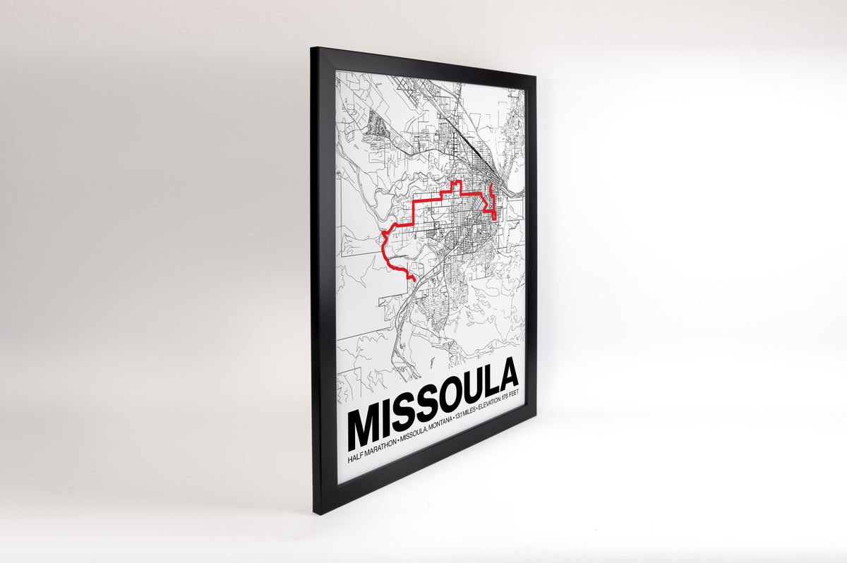 Missoula Half Marathon Poster - Grid Style
