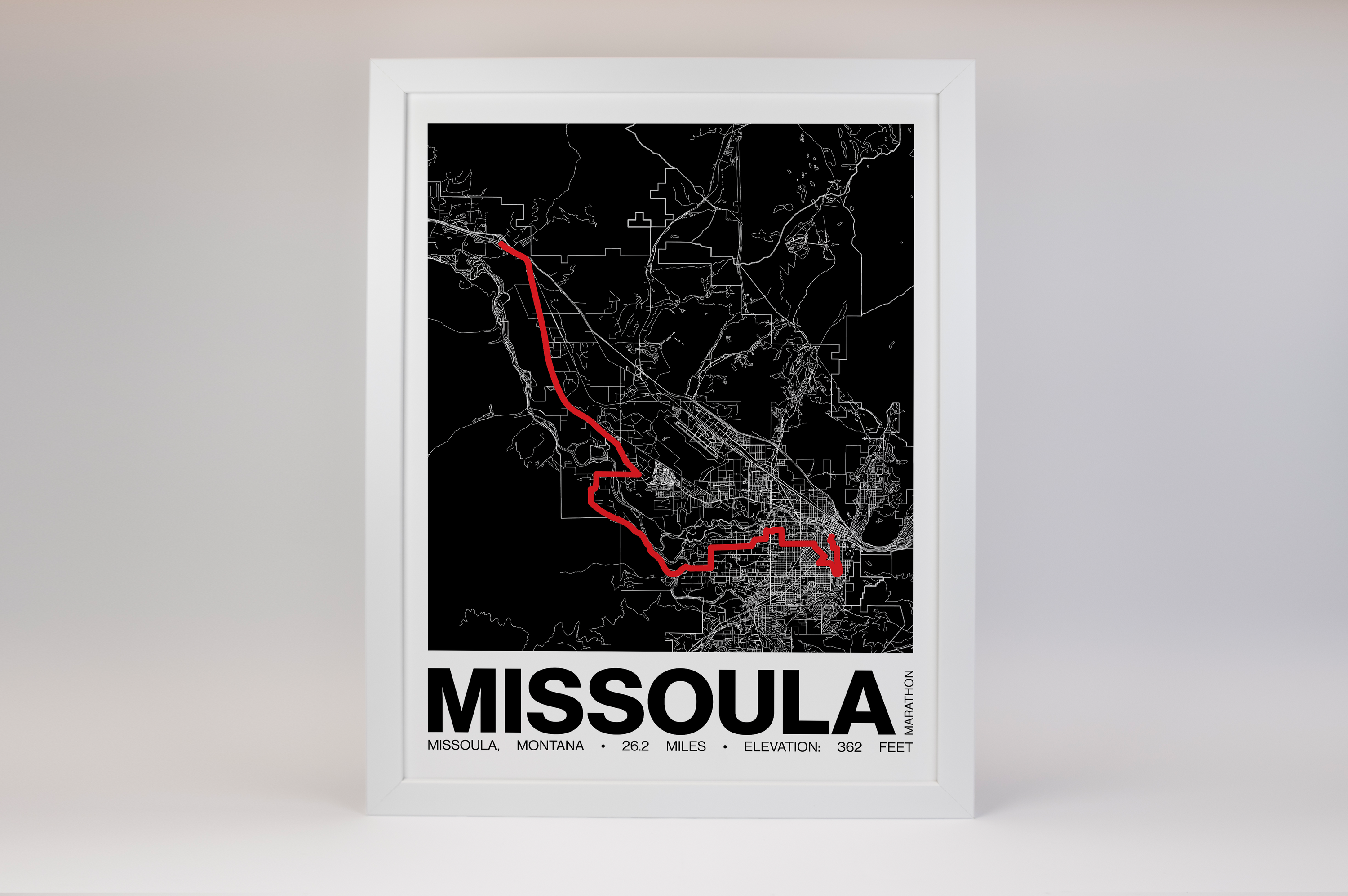 Missoula Marathon Poster - Grid Style