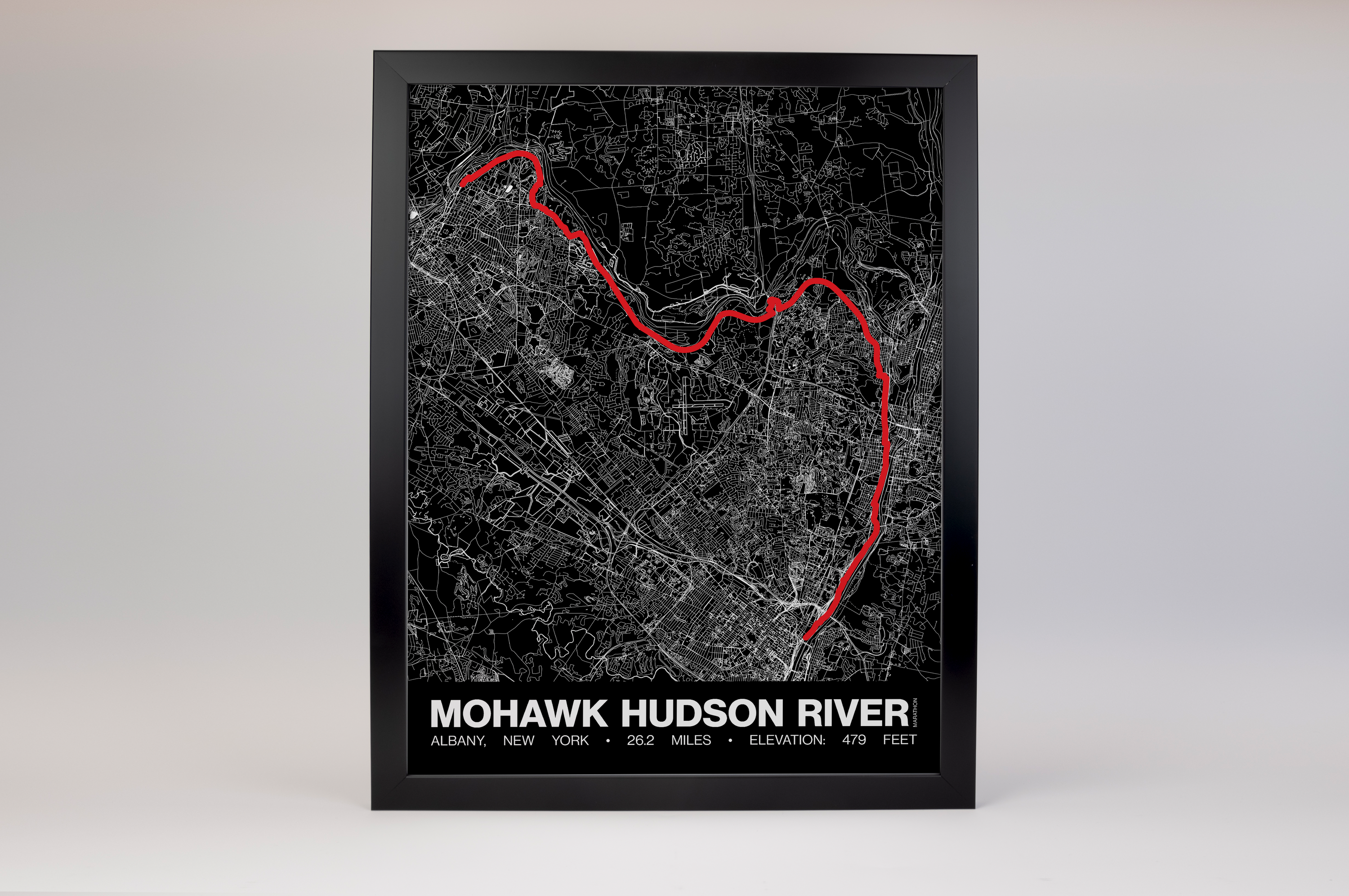Mohawk Hudson River Marathon Poster - Grid Style