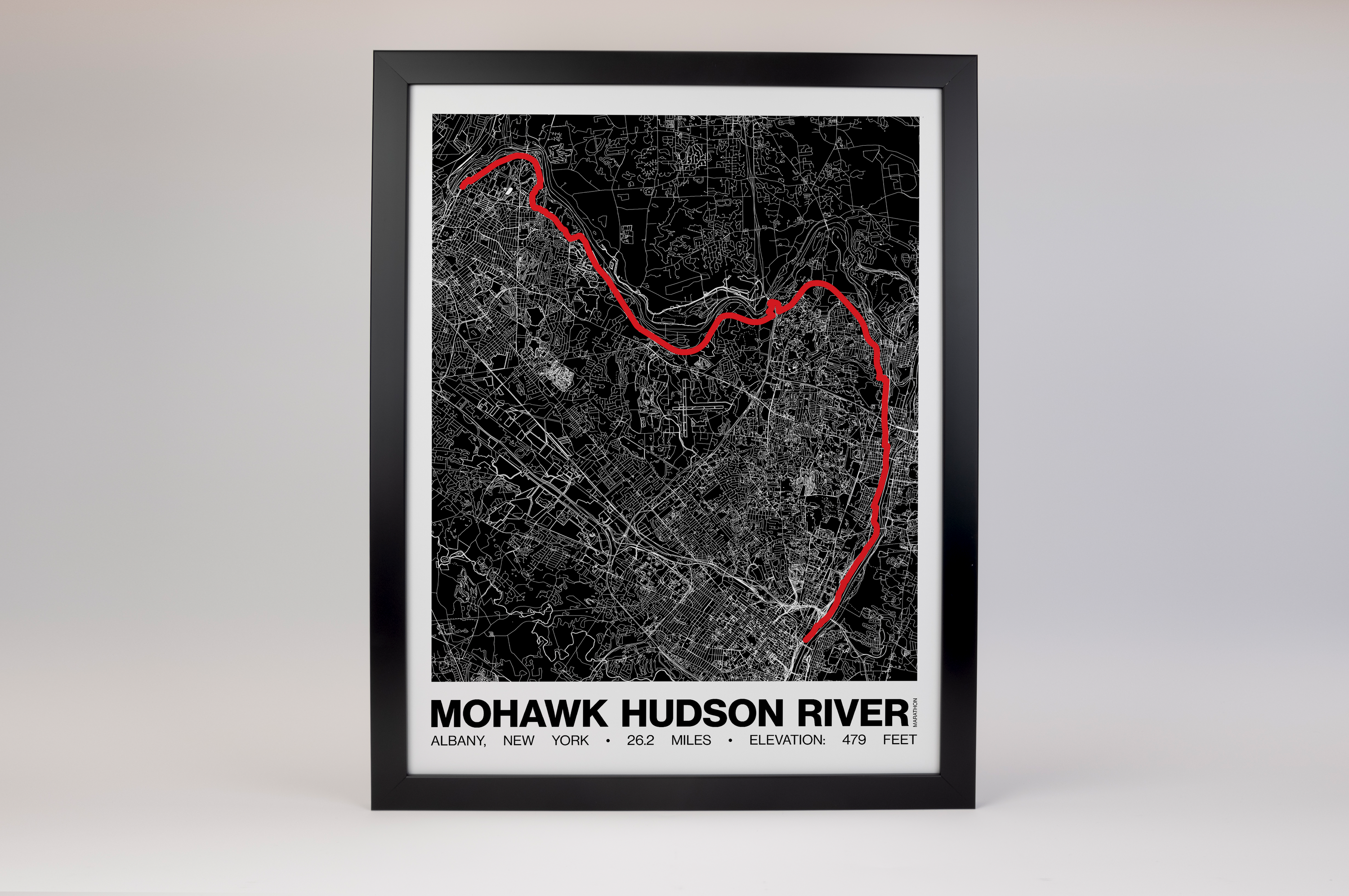 Mohawk Hudson River Marathon Poster - Grid Style