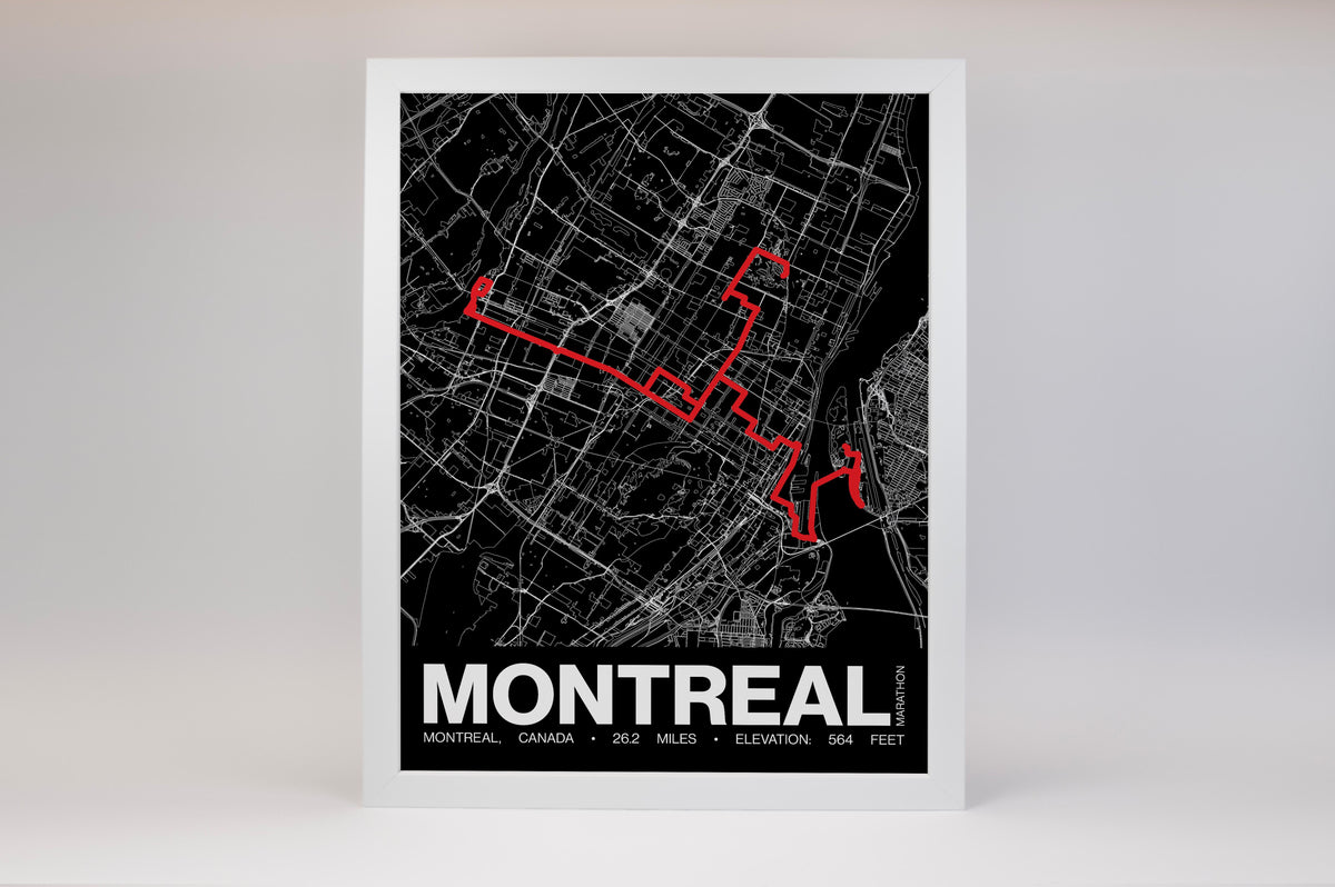 Montreal Marathon Poster - Grid Style