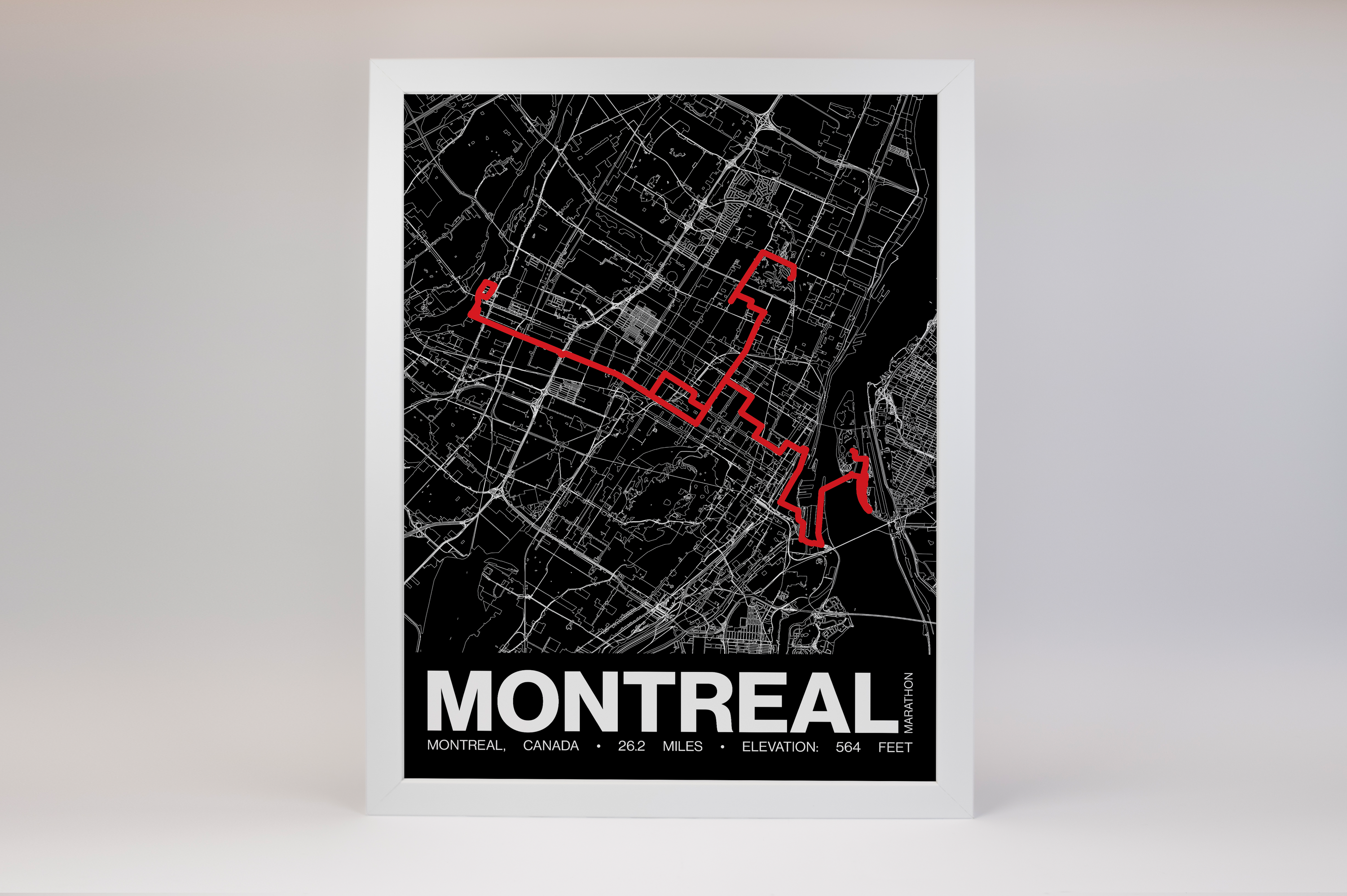 Montreal Marathon Poster - Grid Style