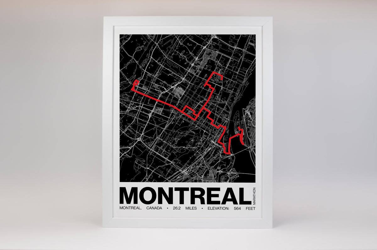 Montreal Marathon Poster - Grid Style