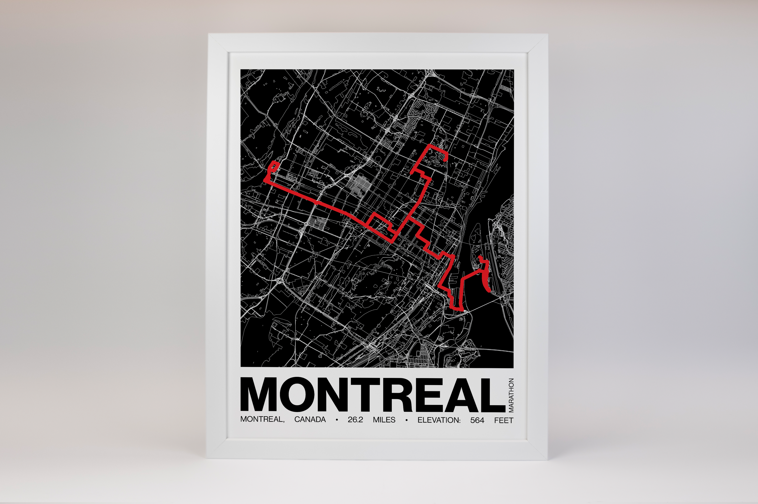 Montreal Marathon Poster - Grid Style