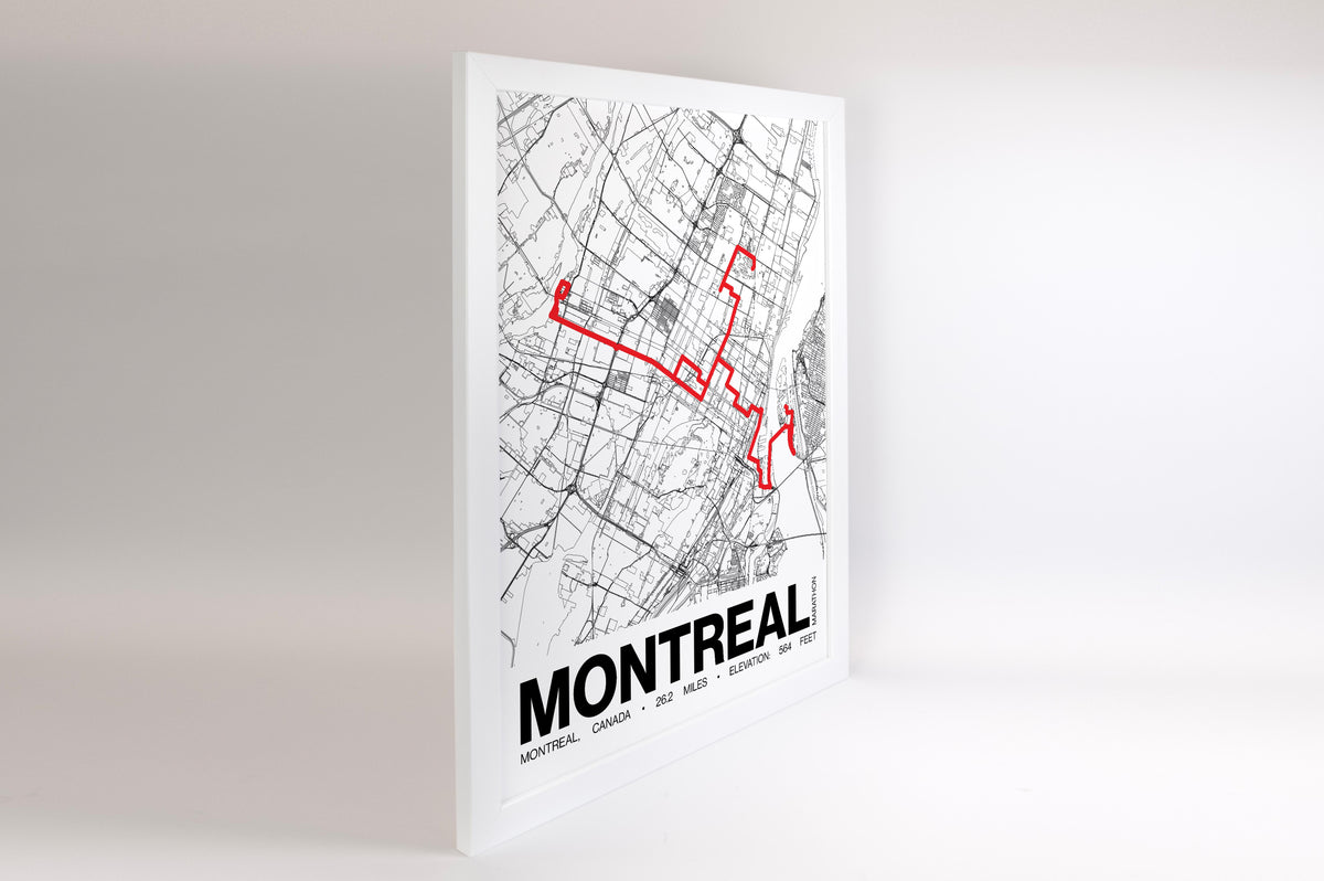Montreal Marathon Poster - Grid Style