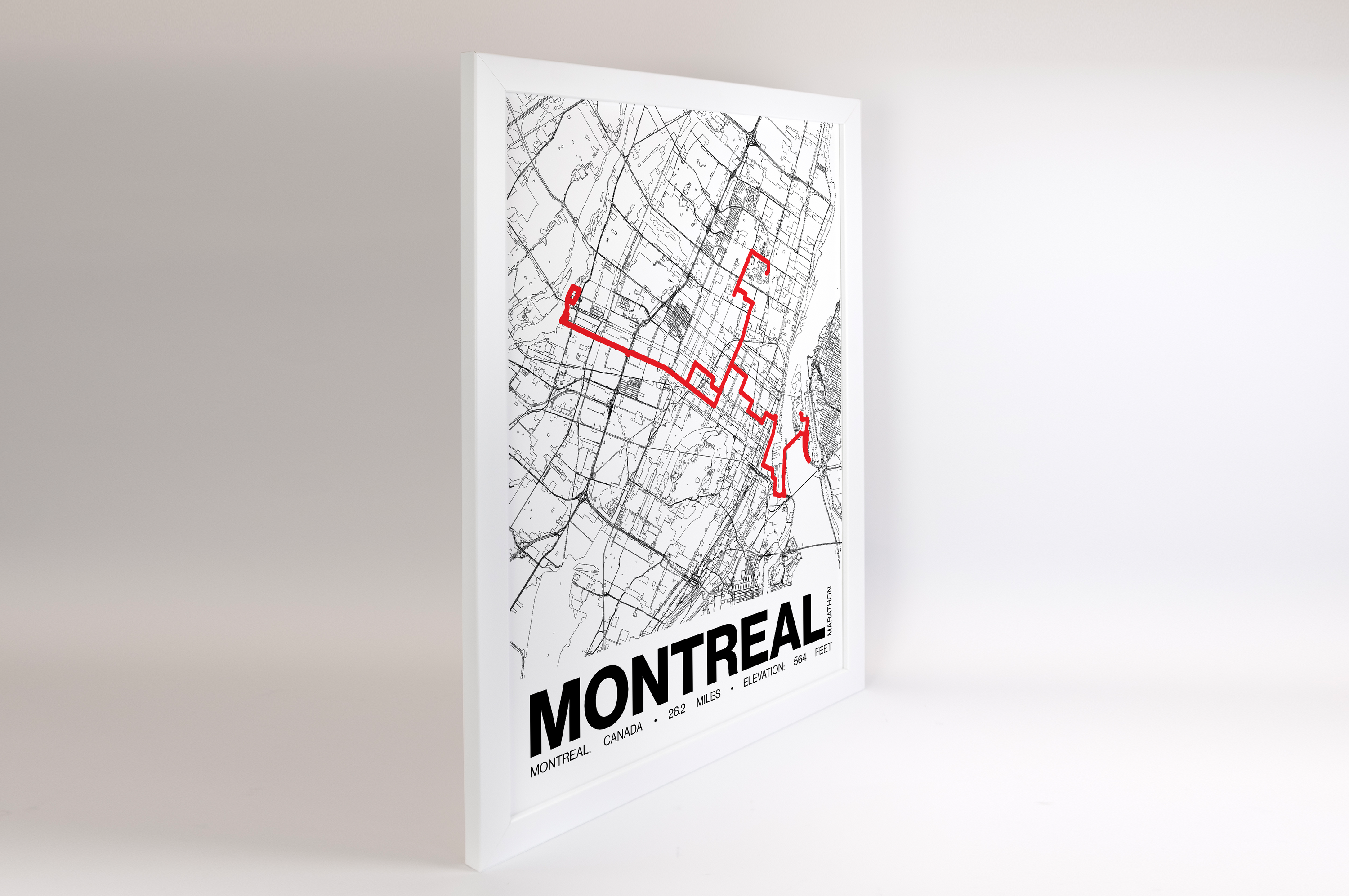 Montreal Marathon Poster - Grid Style