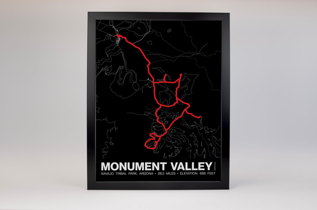 Monument Valley Marathon Poster - Grid Style