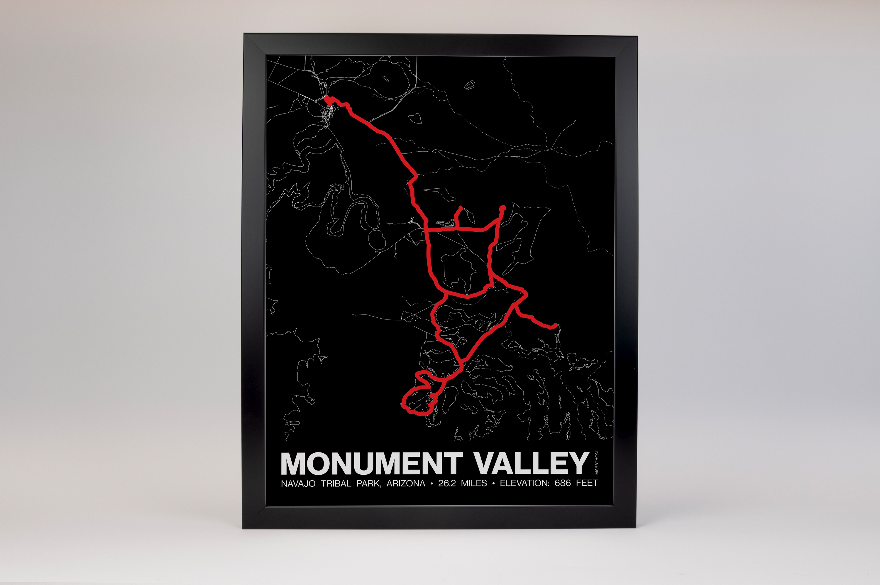 Monument Valley Marathon Poster - Grid Style