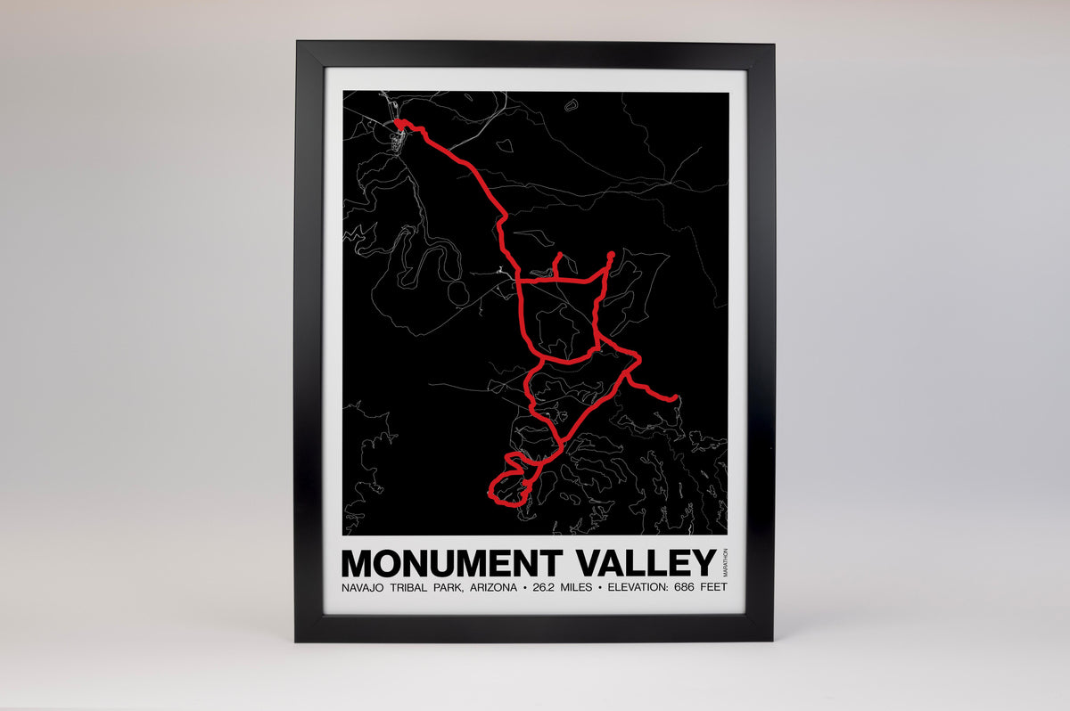 Monument Valley Marathon Poster - Grid Style