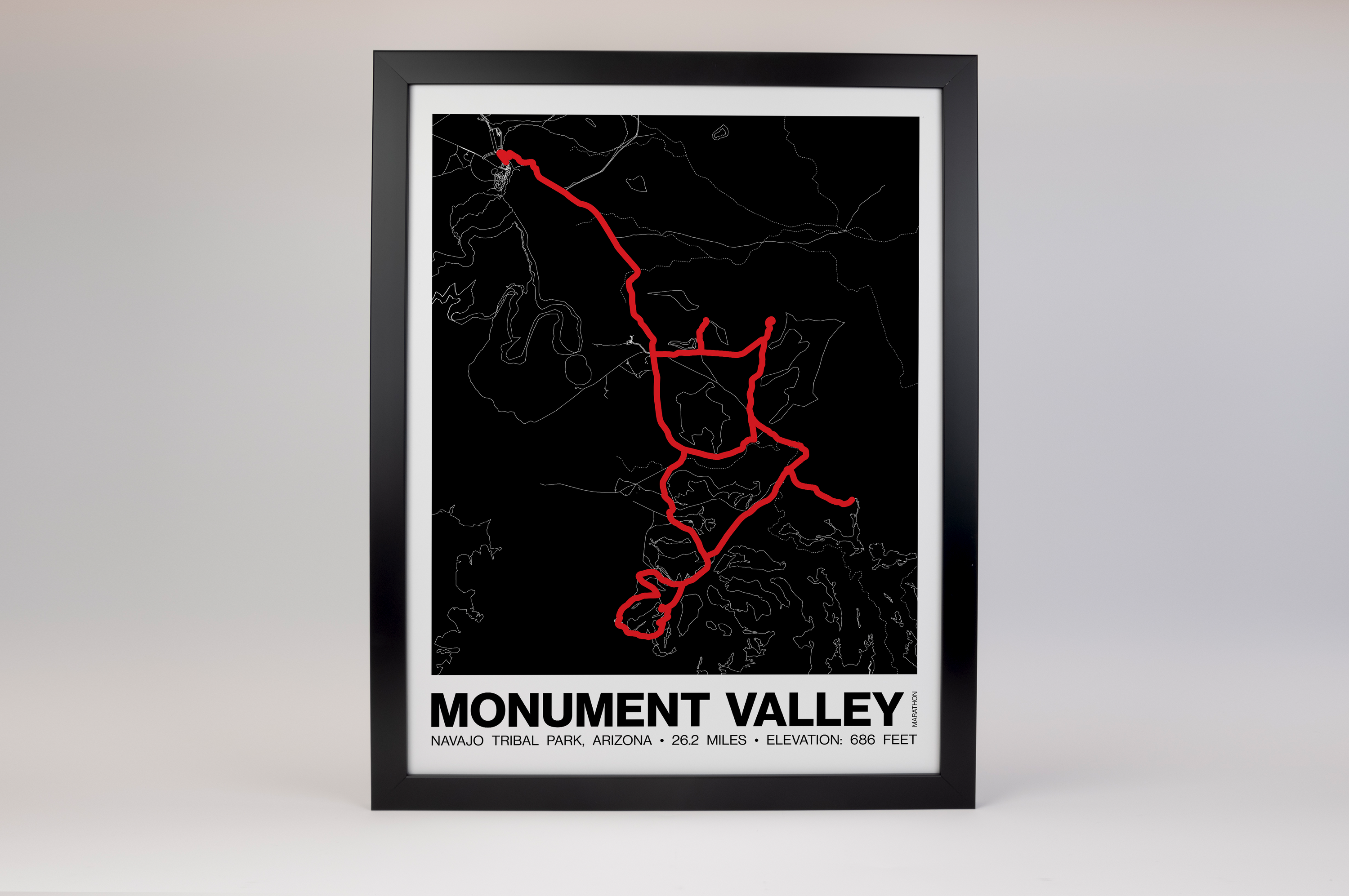 Monument Valley Marathon Poster - Grid Style