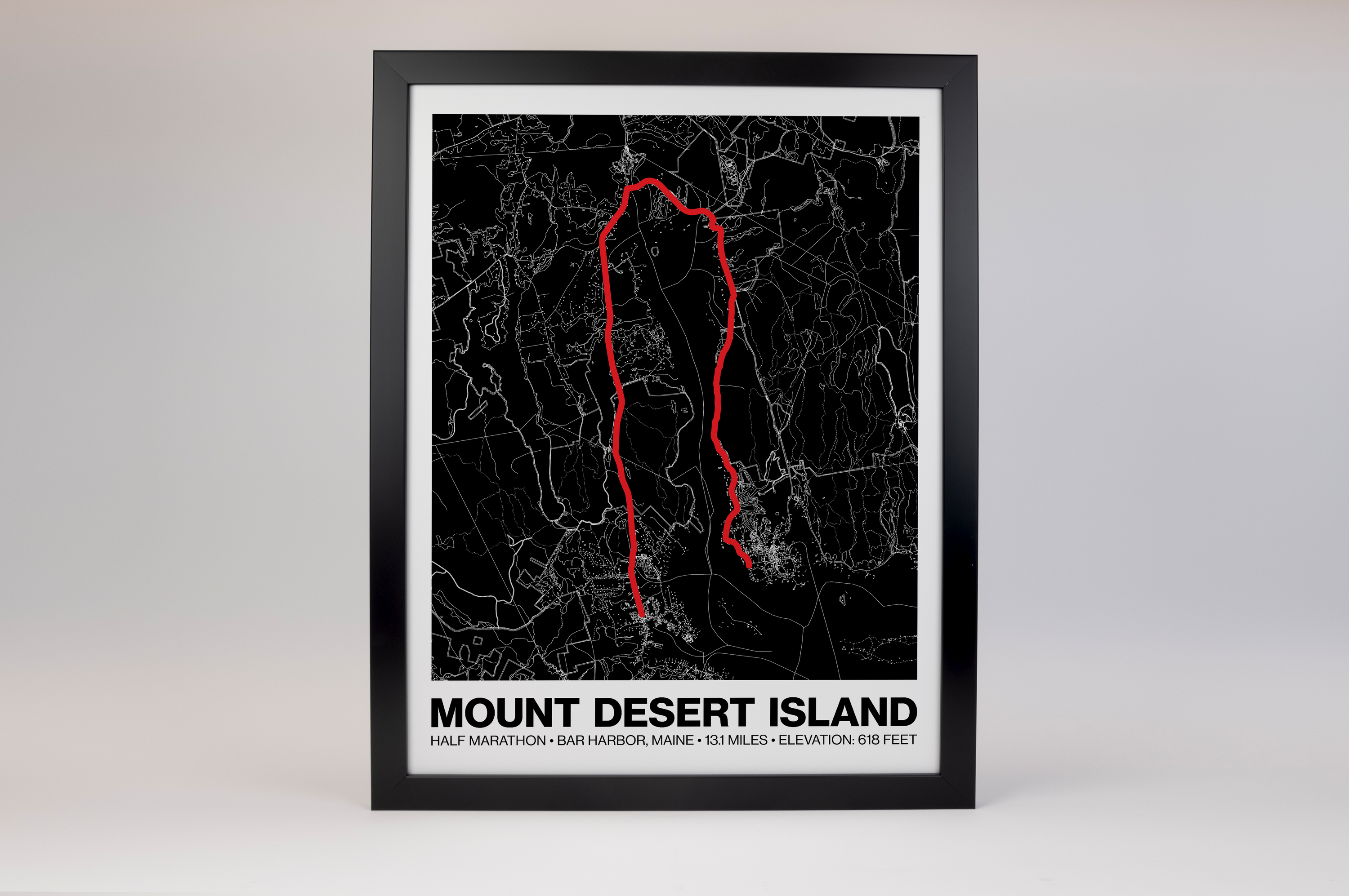Mount Desert Island Half Marathon Poster - Grid Style