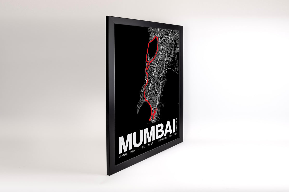 Mumbai Marathon Poster - Grid Style