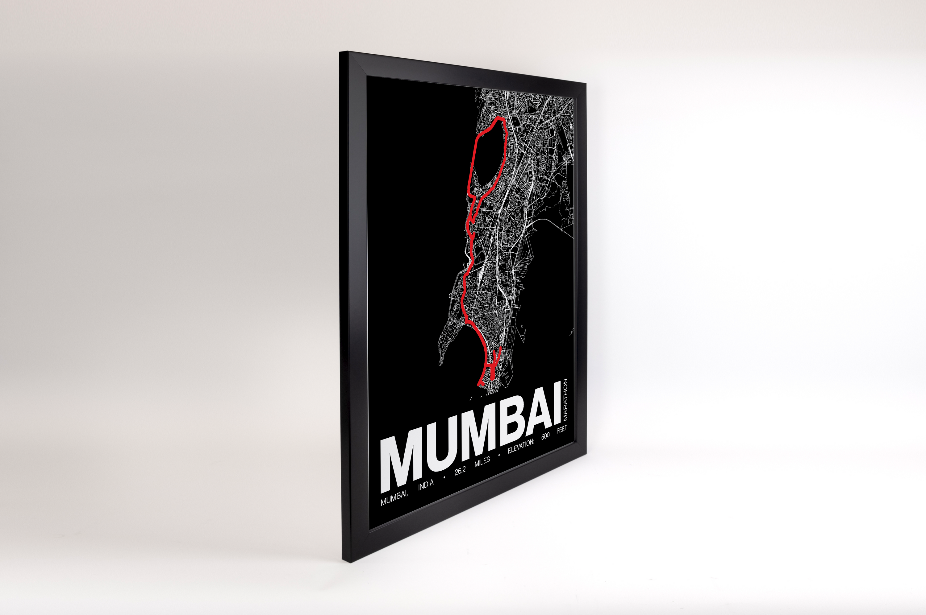 Mumbai Marathon Poster - Grid Style