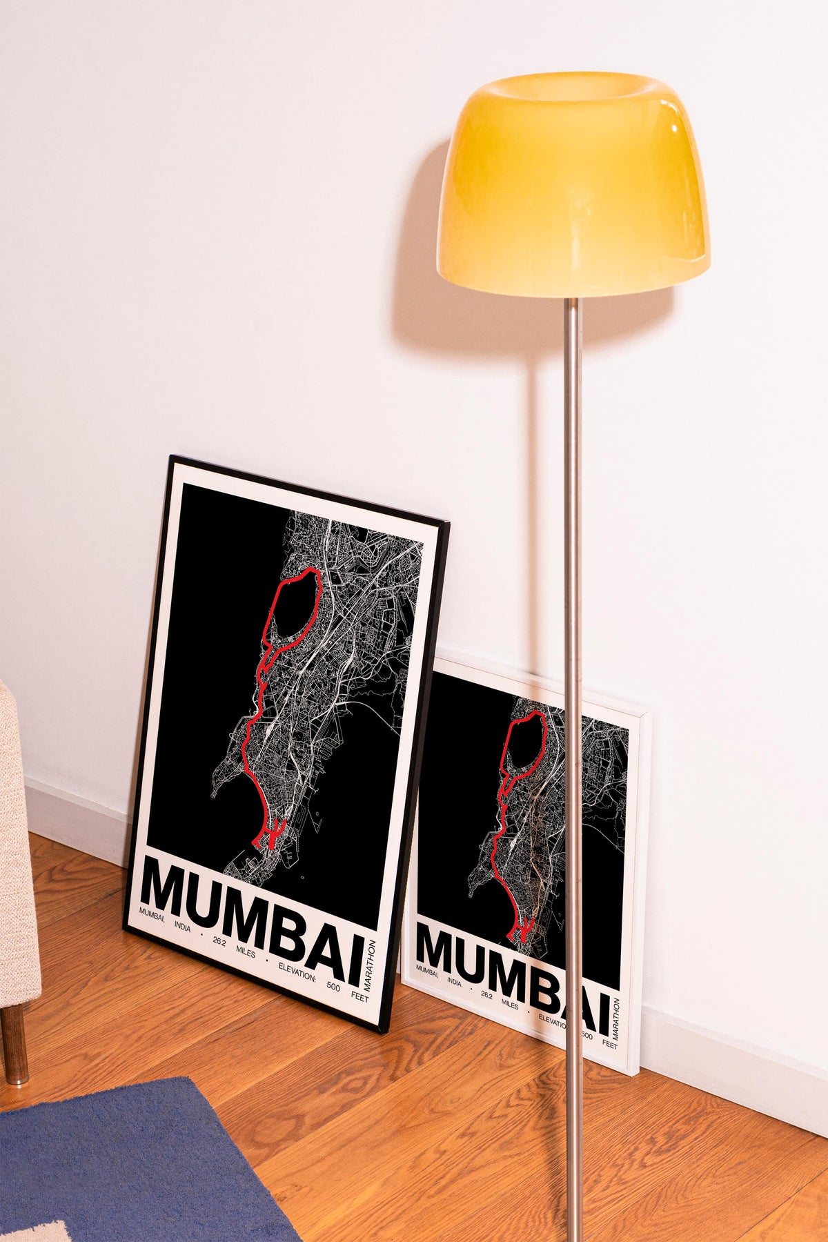Mumbai Marathon Poster - Grid Style