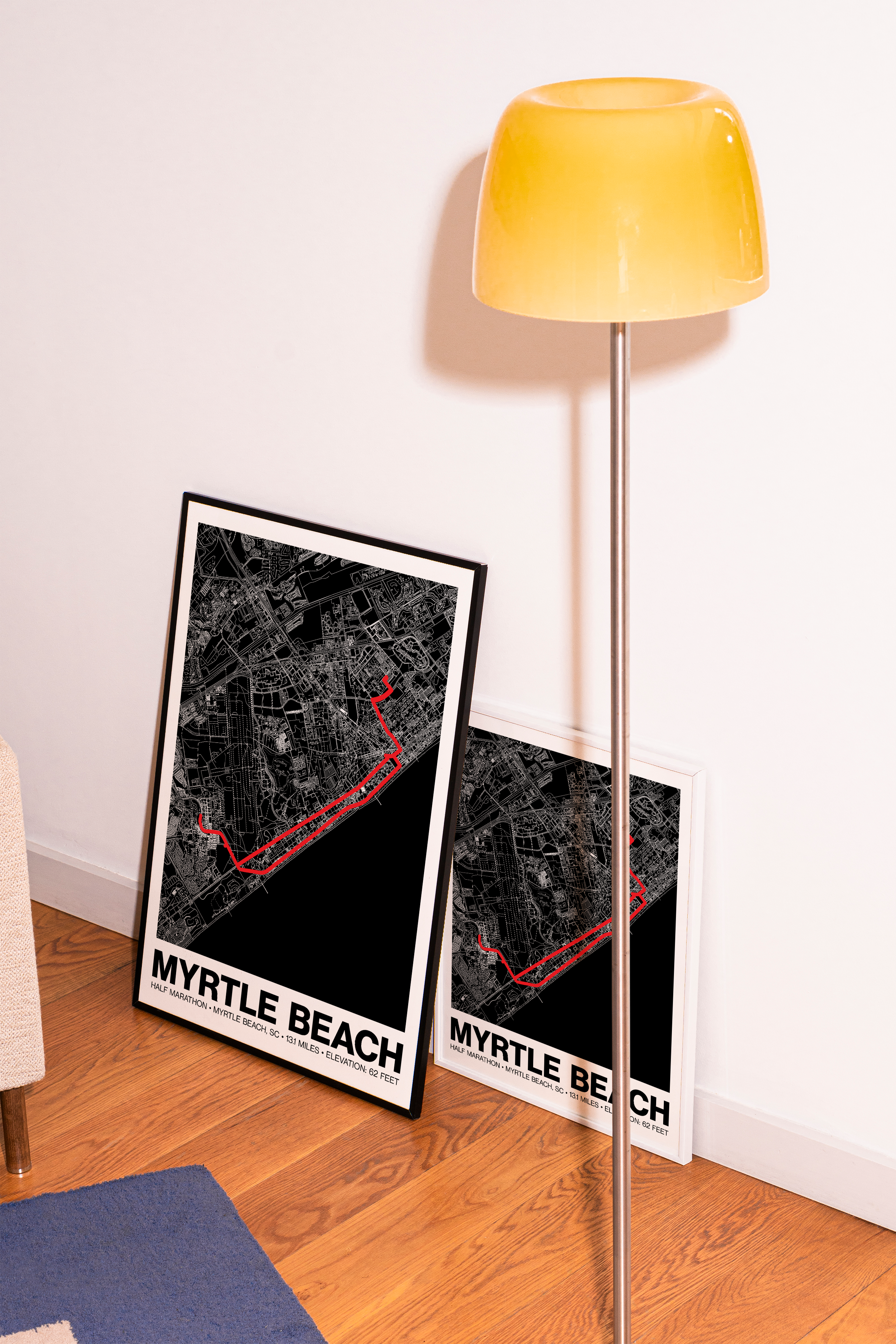 Myrtle Beach Half Marathon Poster - Grid Style