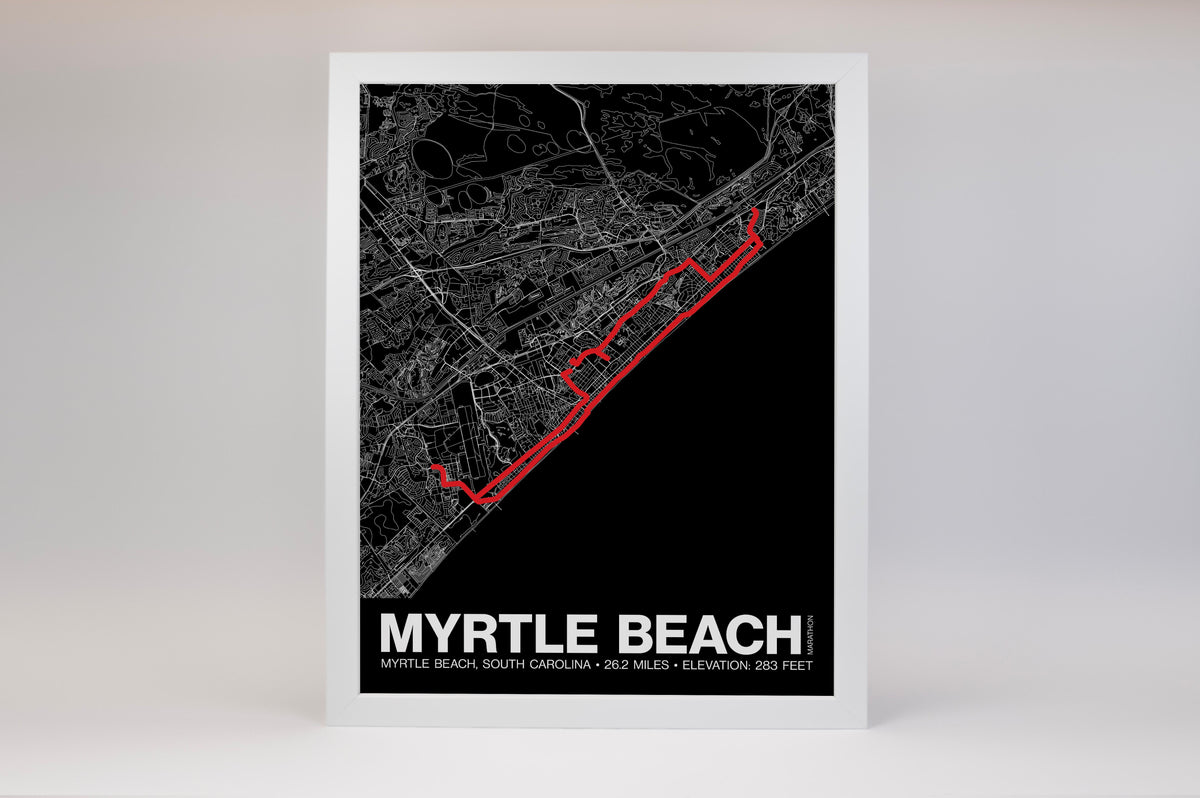 Myrtle Beach Marathon Poster - Grid Style