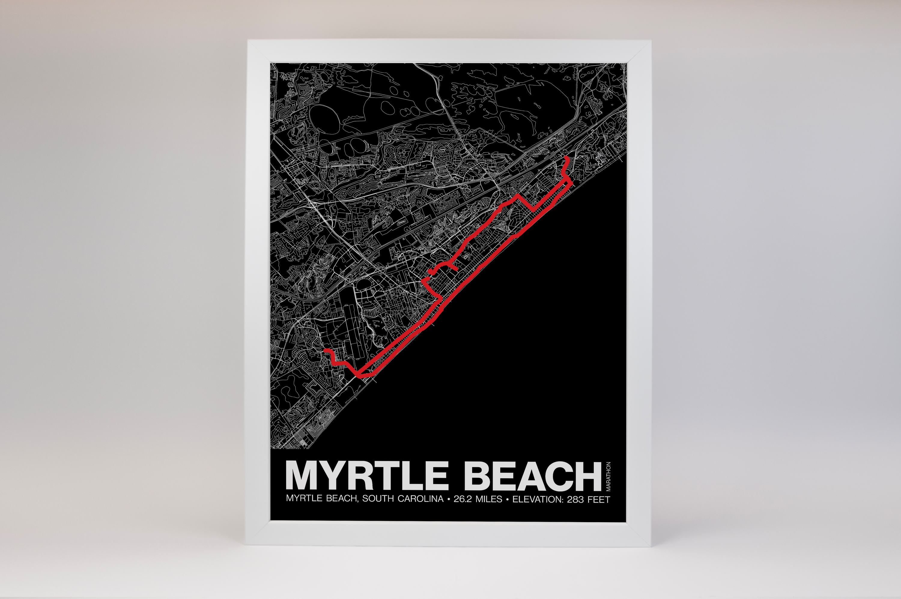 Myrtle Beach Marathon Poster - Grid Style