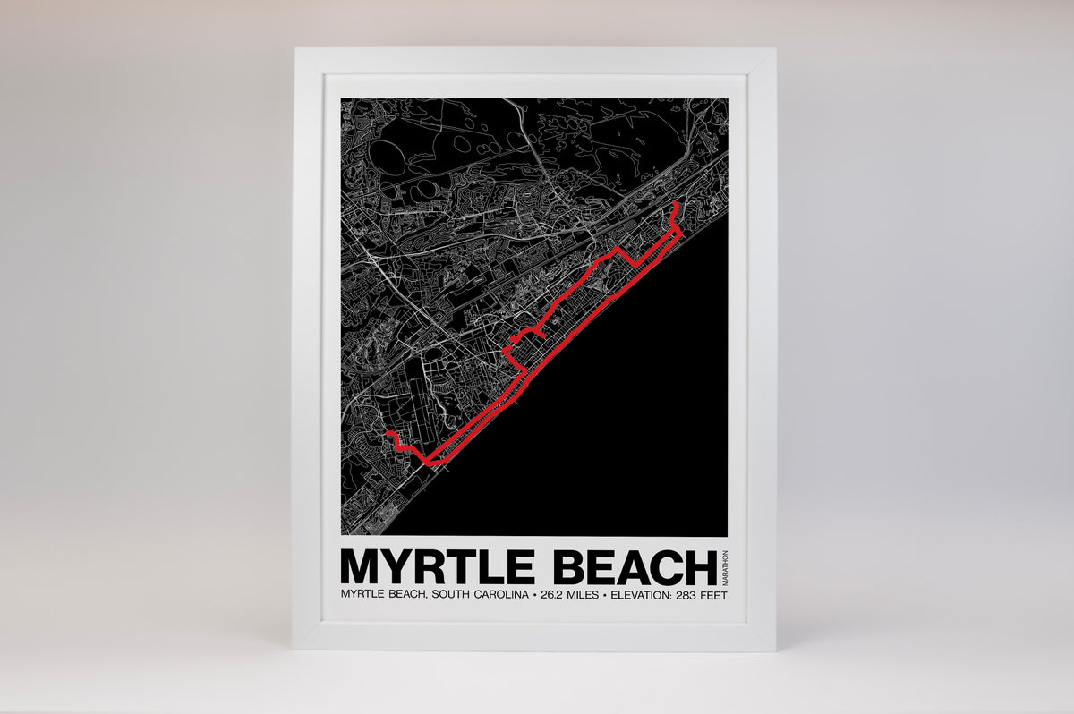 Myrtle Beach Marathon Poster - Grid Style
