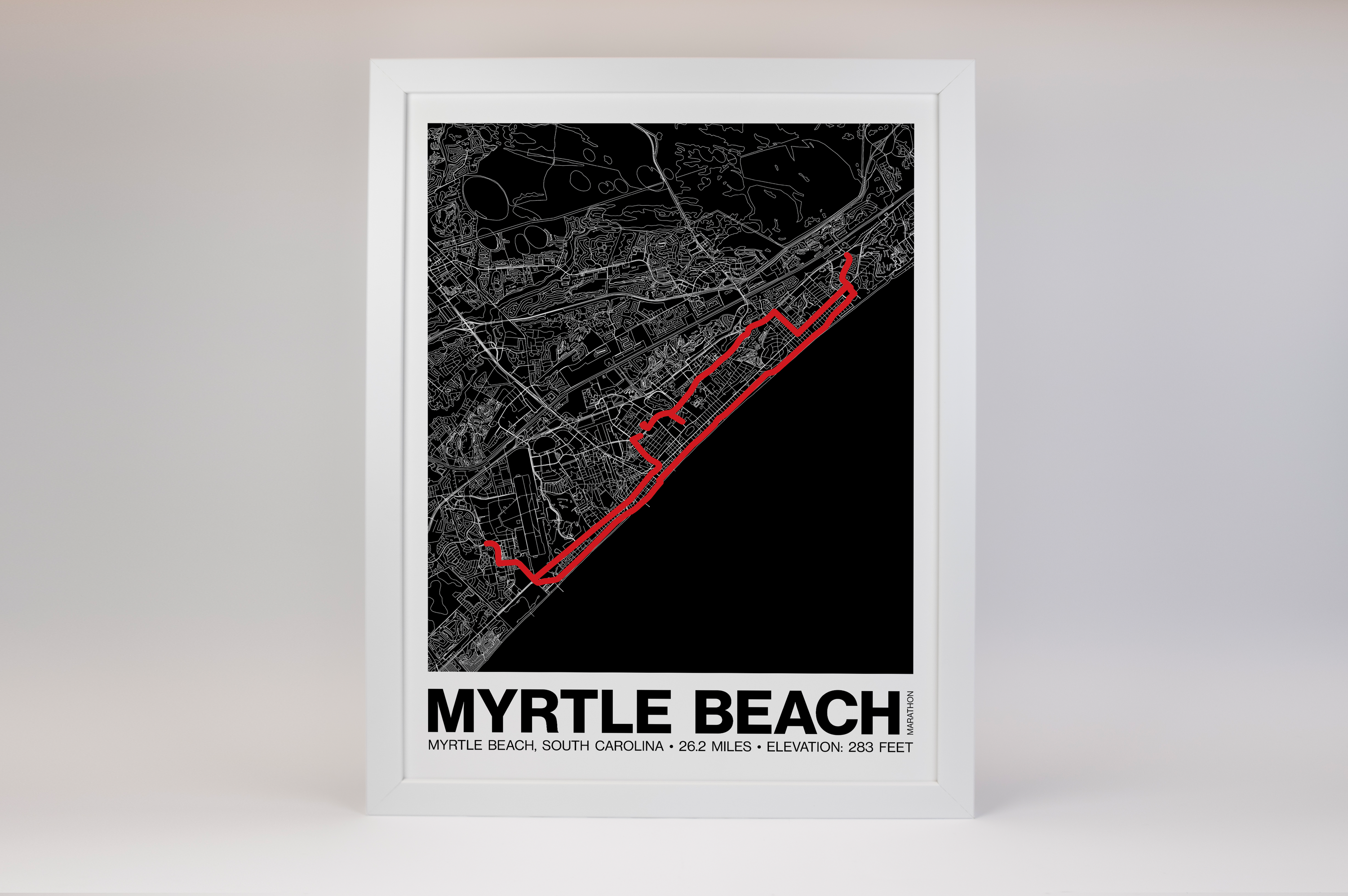 Myrtle Beach Marathon Poster - Grid Style