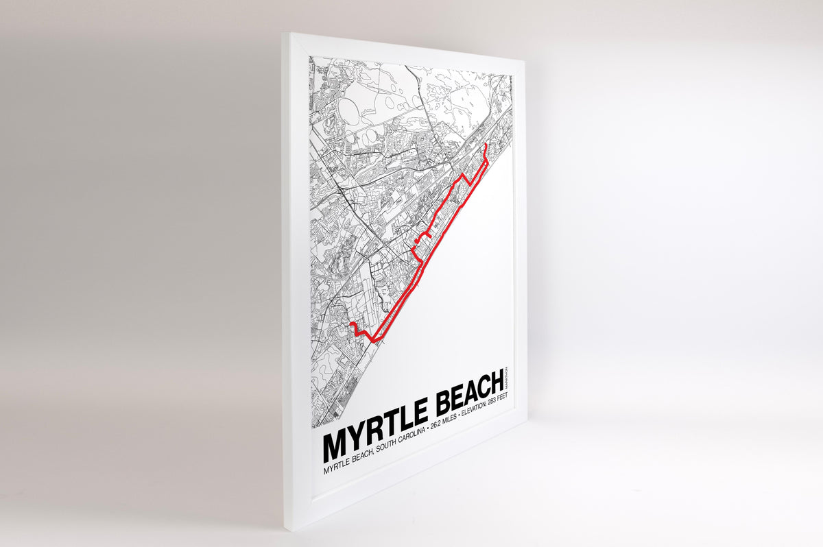 Myrtle Beach Marathon Poster - Grid Style