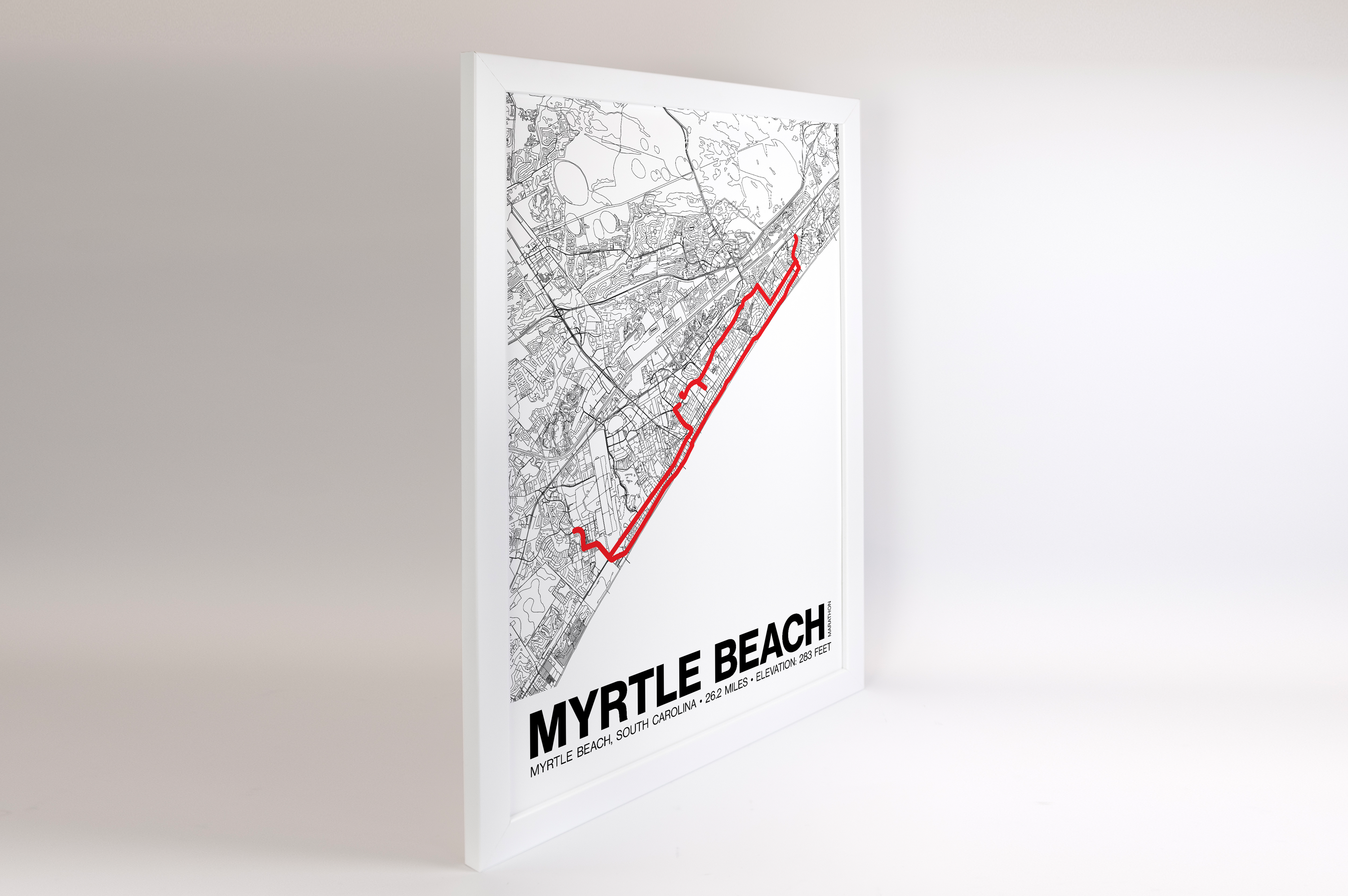 Myrtle Beach Marathon Poster - Grid Style
